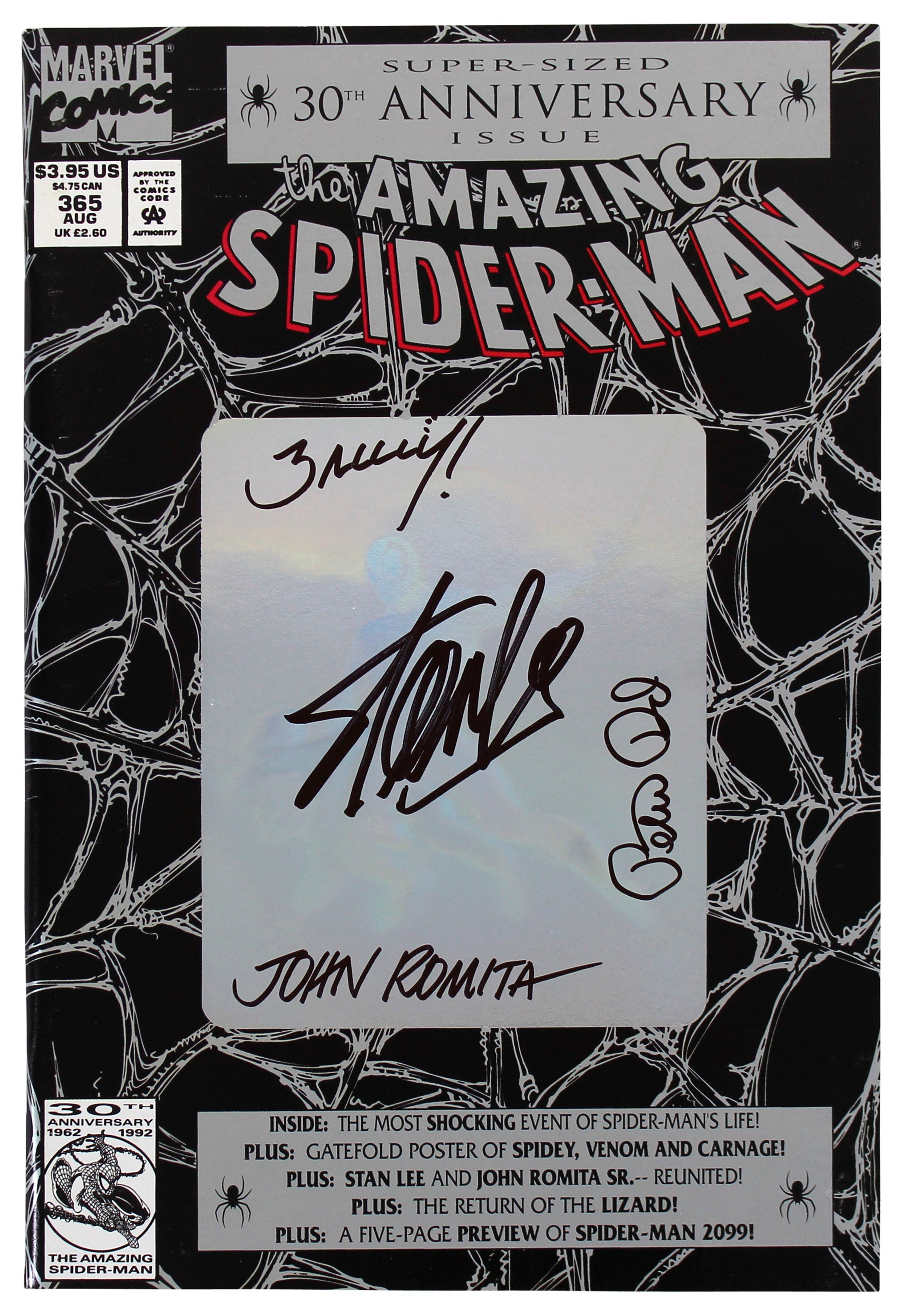 (4) Stan Lee, Romita +2 Signed The Amazing Spider-Man #365 Comic JSA #XX05176