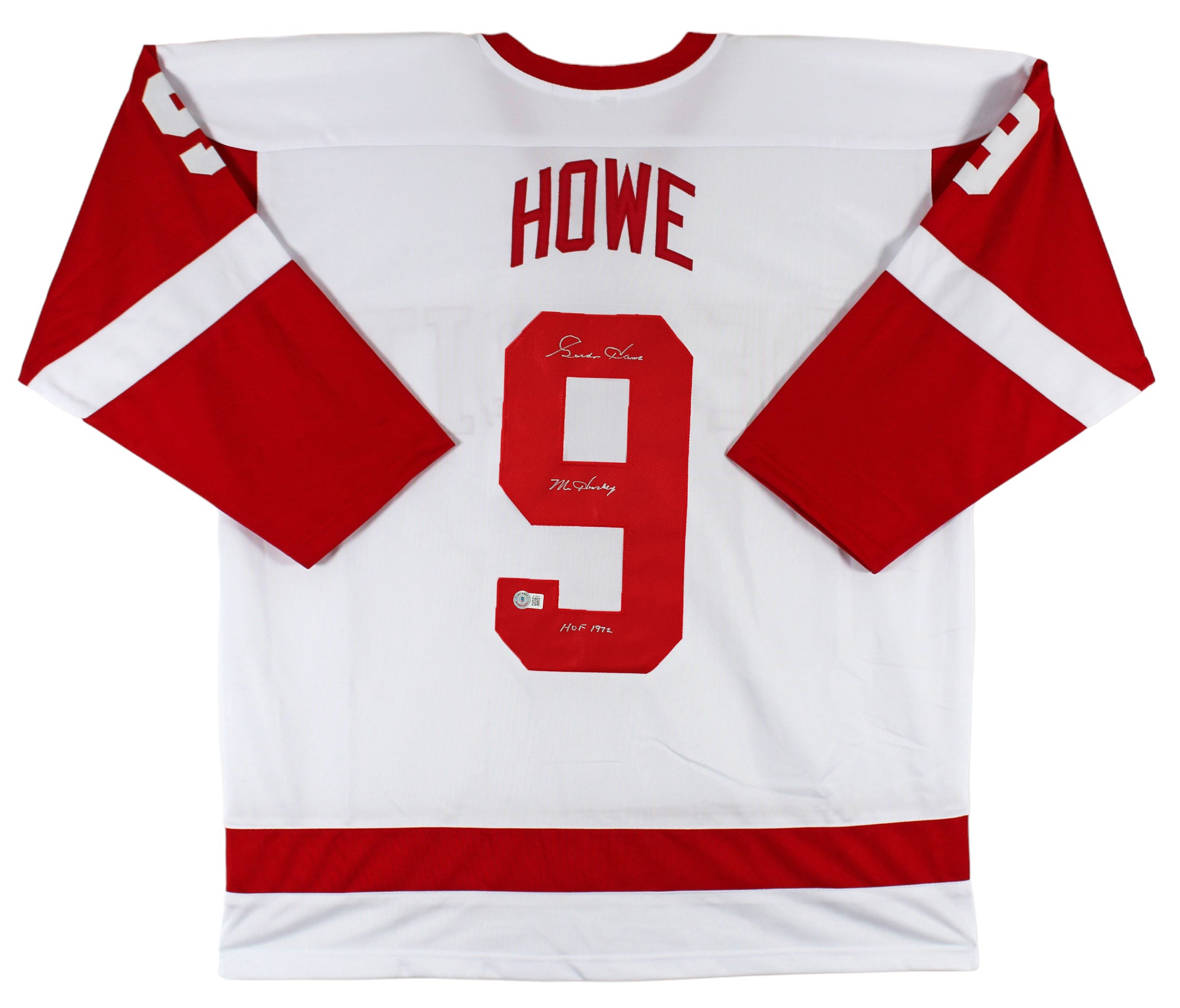 Gordie Howe "Mr. Hockey HOF 1972" Authentic Signed White Pro Style Jersey BAS