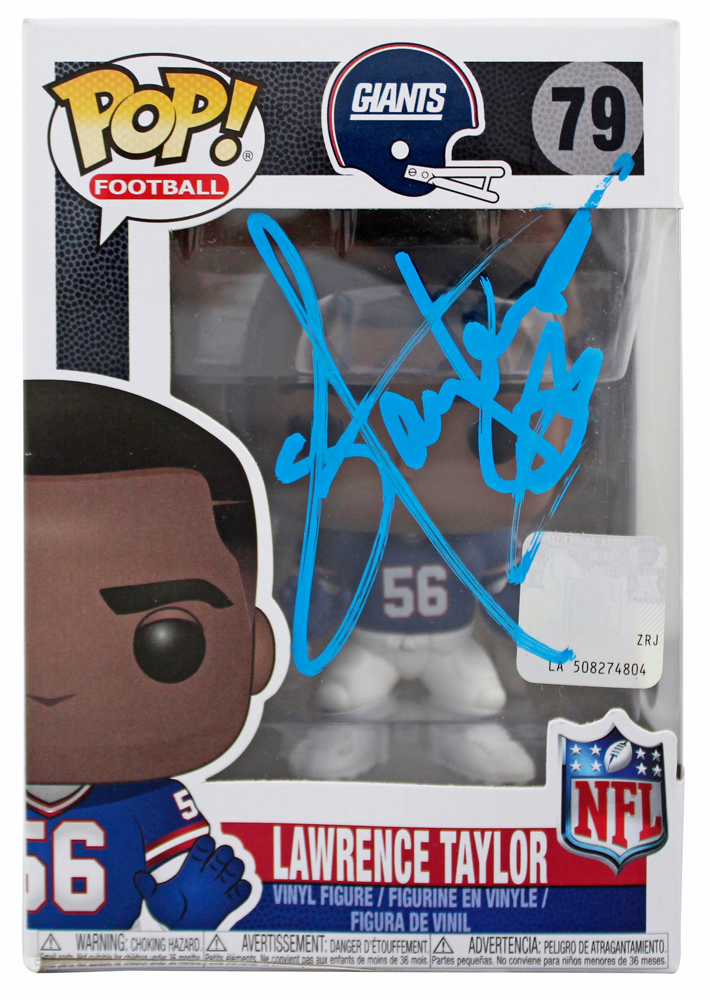 Giants Lawrence Taylor Authentic Signed #79 Funko Pop Vinyl Figure BAS #AD77131