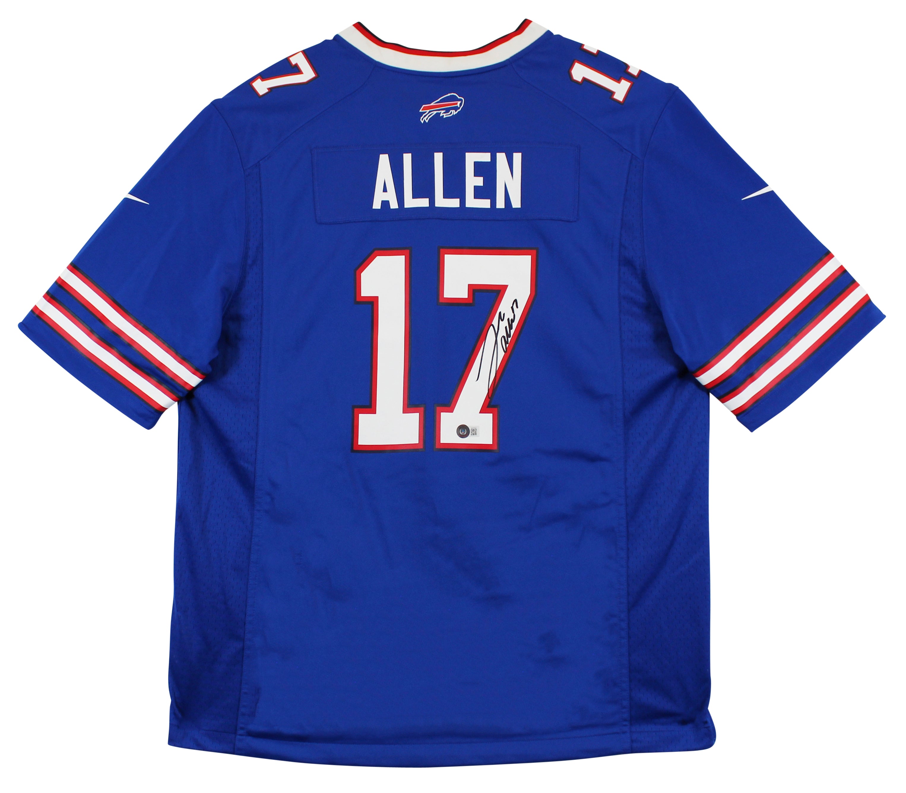 Bills Josh Allen Authentic Signed Blue Nike Jersey w/ Black Sig BAS Witnessed