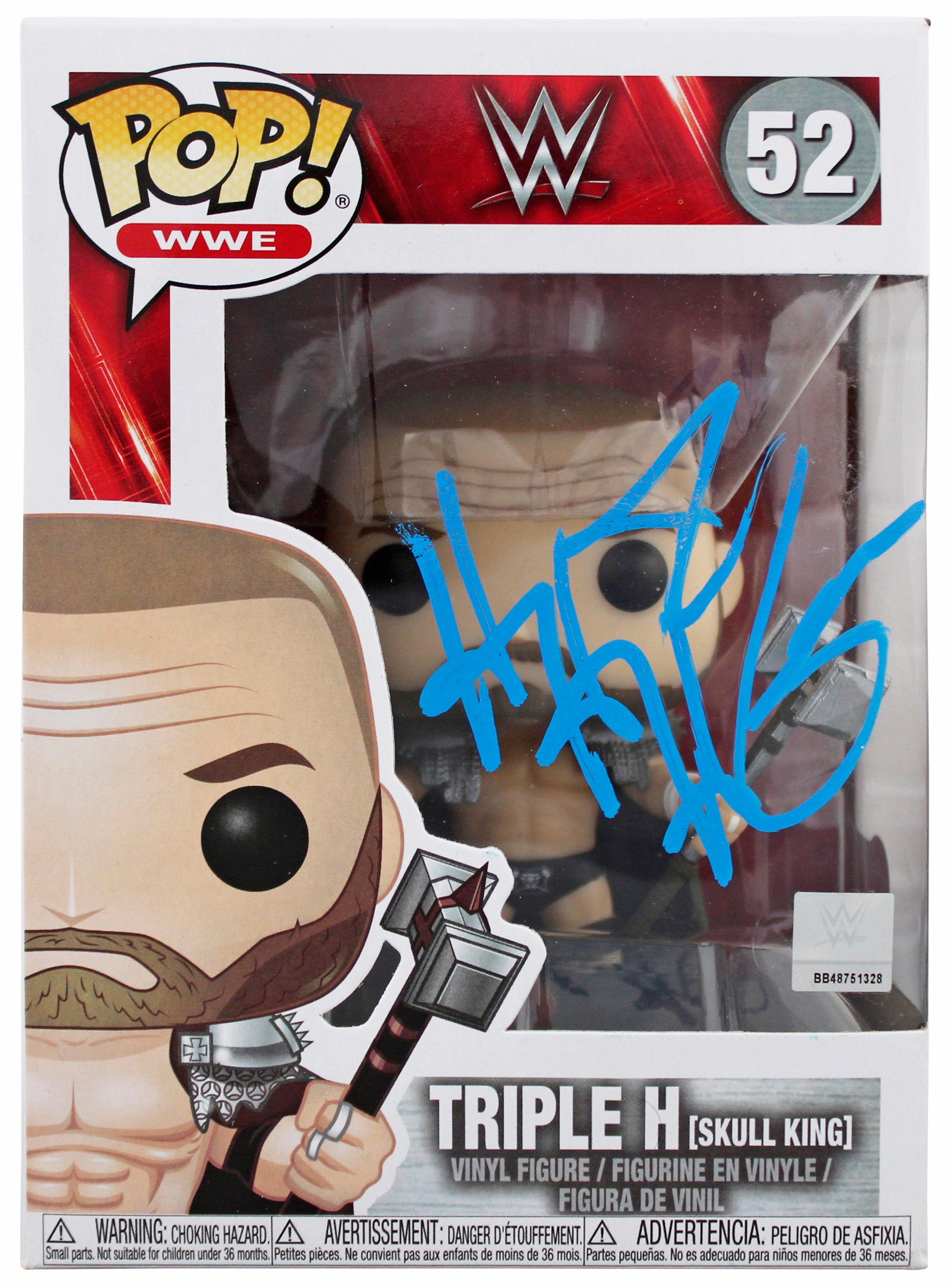 Paul Levesque Triple H Signed #52 Pop! WWE Funko Pop Vinyl Figure BAS #AD77127