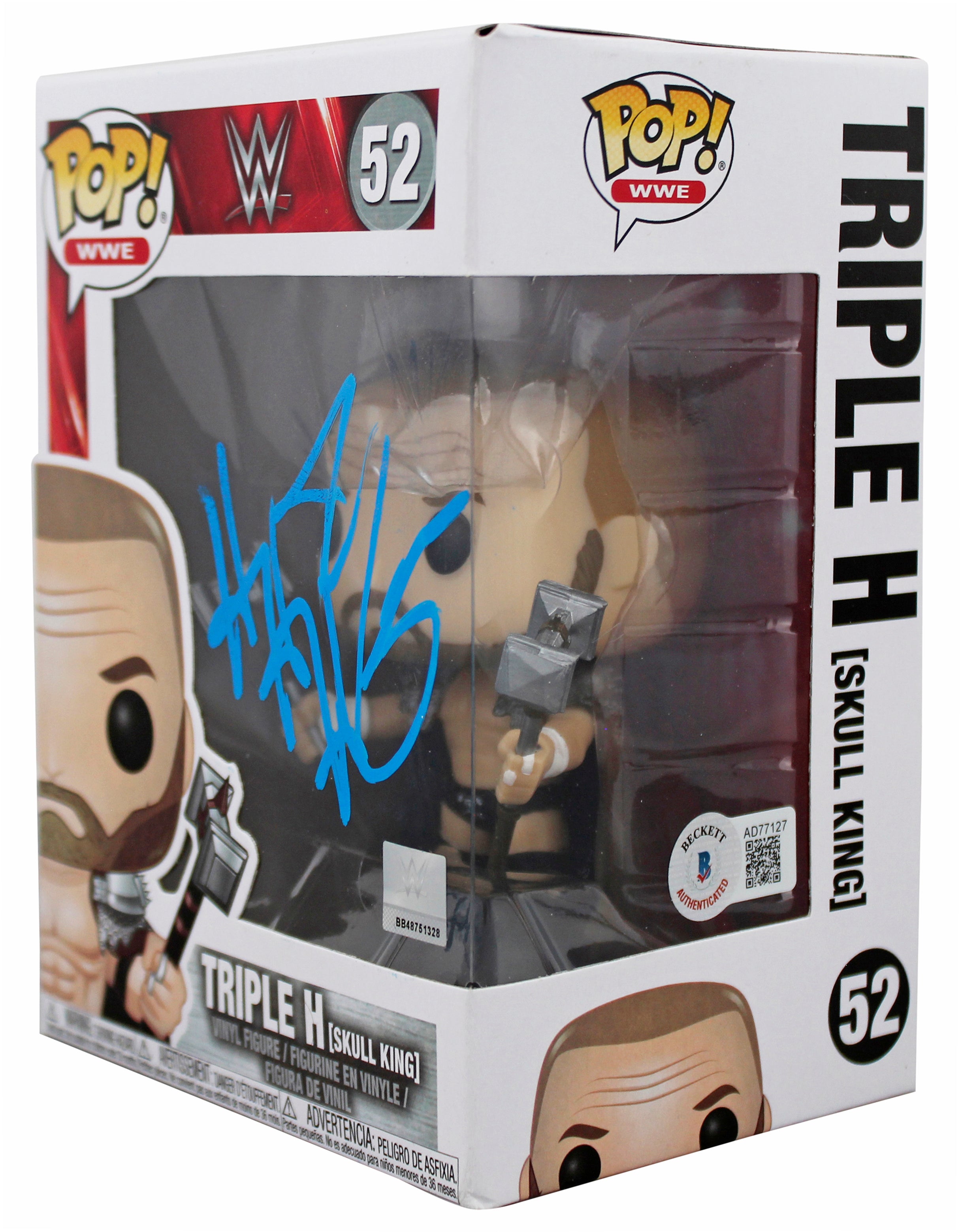 Paul Levesque Triple H Signed #52 Pop! WWE Funko Pop Vinyl Figure BAS #AD77127