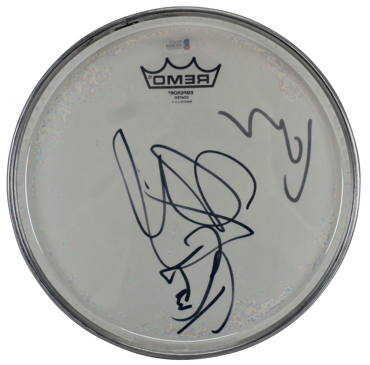 Metallica (3) Ulrich, Hammett & Trujillo Signed 10 Inch Drum Head BAS #A12624