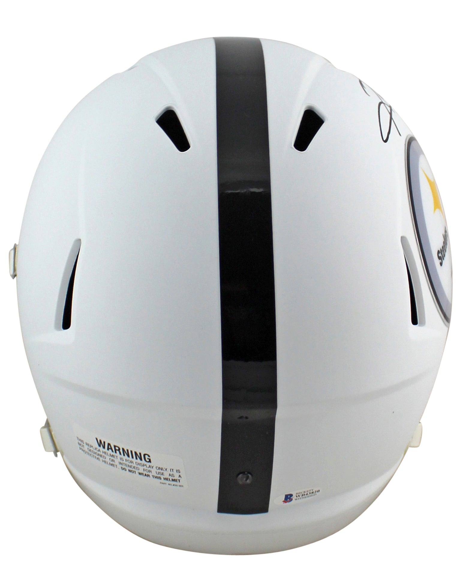 Steelers Hines Ward "SB XL MVP" Signed Flat White Full Size Speed Rep Helmet BAS