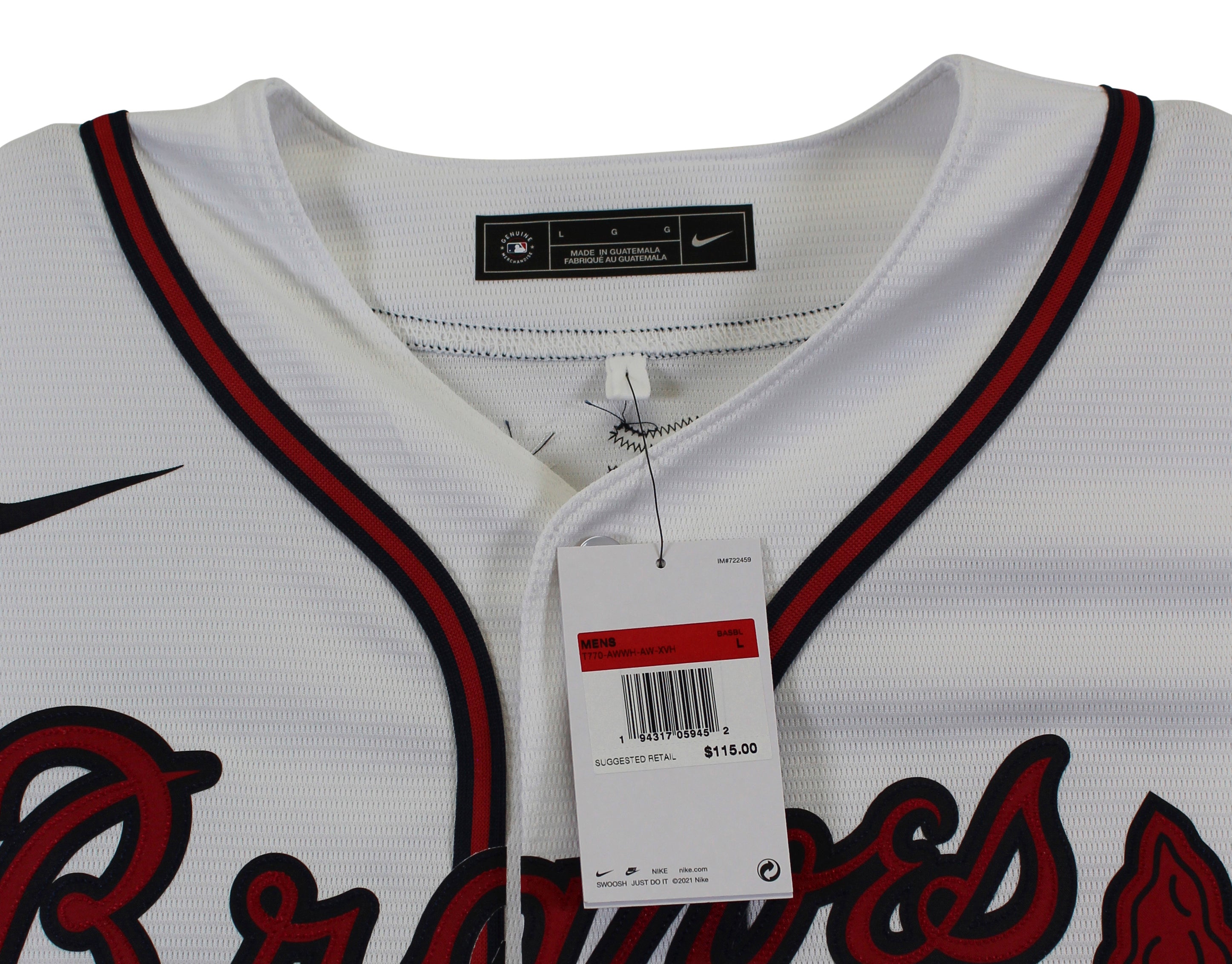 Braves Ronald Acuna Jr. "2018 NL ROY" Signed White Nike Jersey BAS #BJ12731