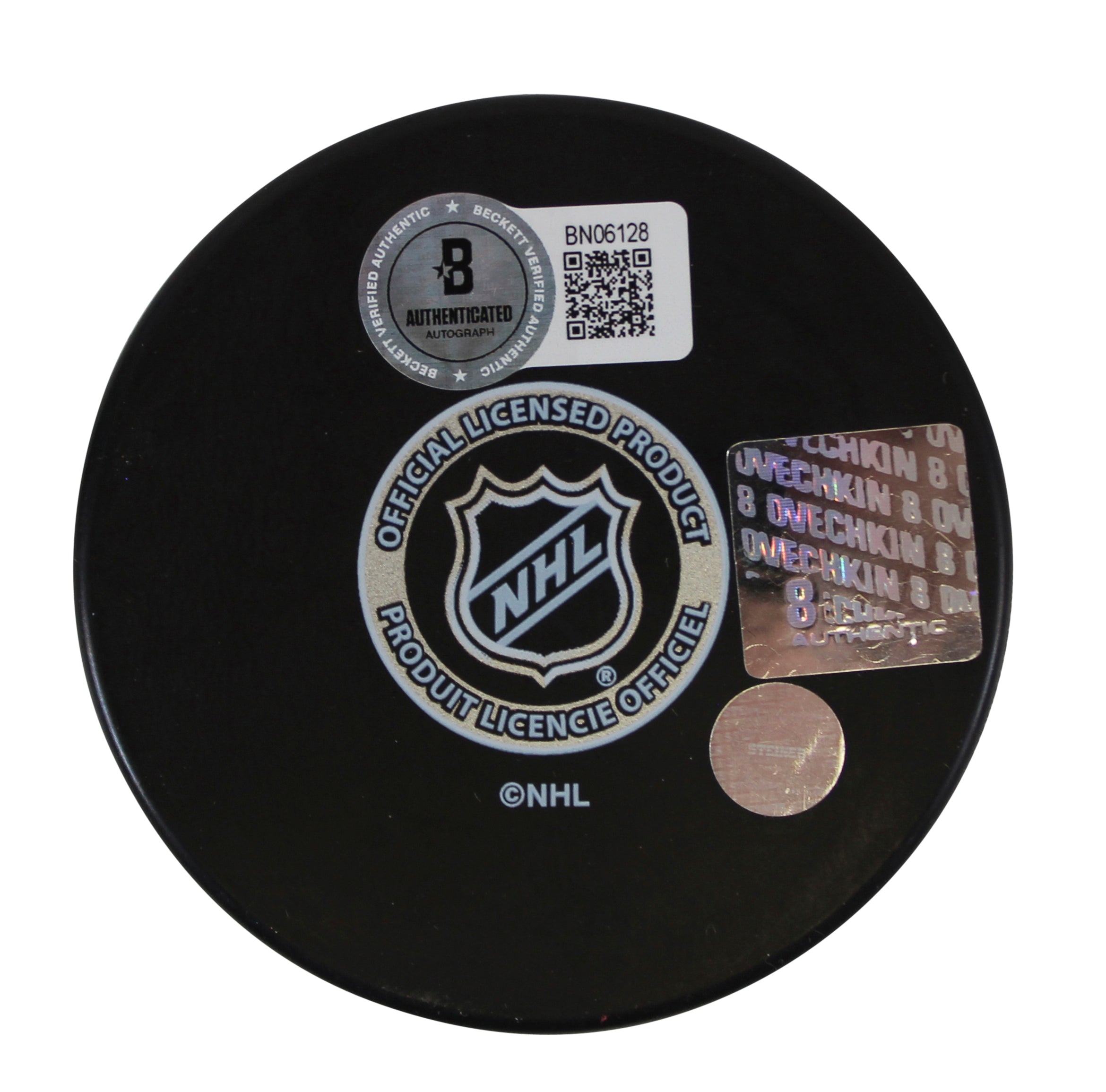 Capitals Alexander Ovechkin Authentic Signed NHL Hockey Puck BAS #BN06128