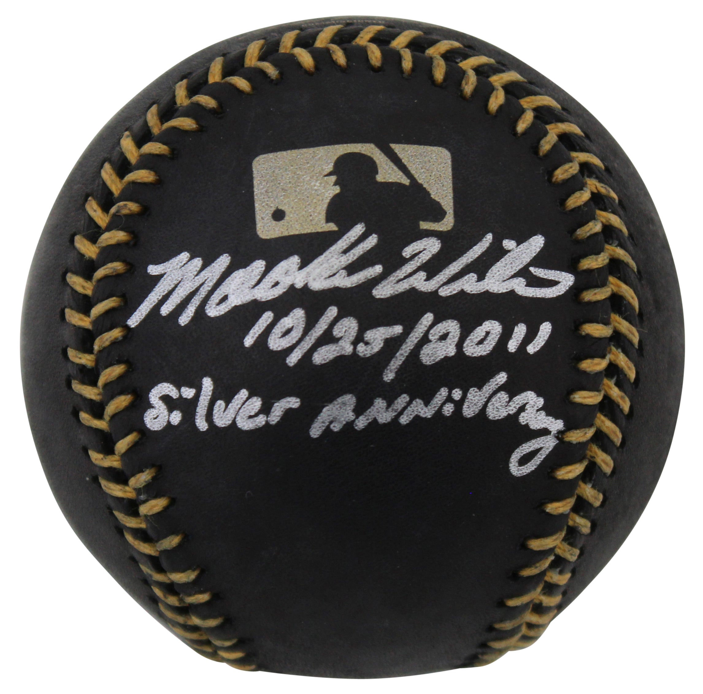 Mets Mookie Wilson 10/25/2011 Silver Anniversary Authentic Signed Black Oml Baseball Autographed BAS #BN06126