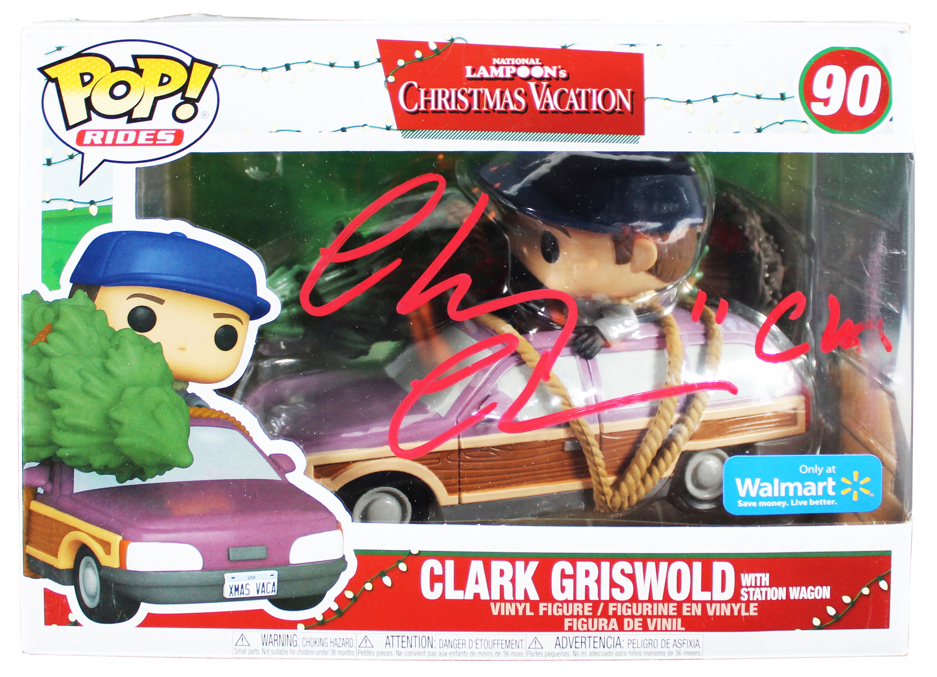 Chevy Chase Christmas Vacation Signed #90 Funko Pop Vinyl Figure BAS #WR44177
