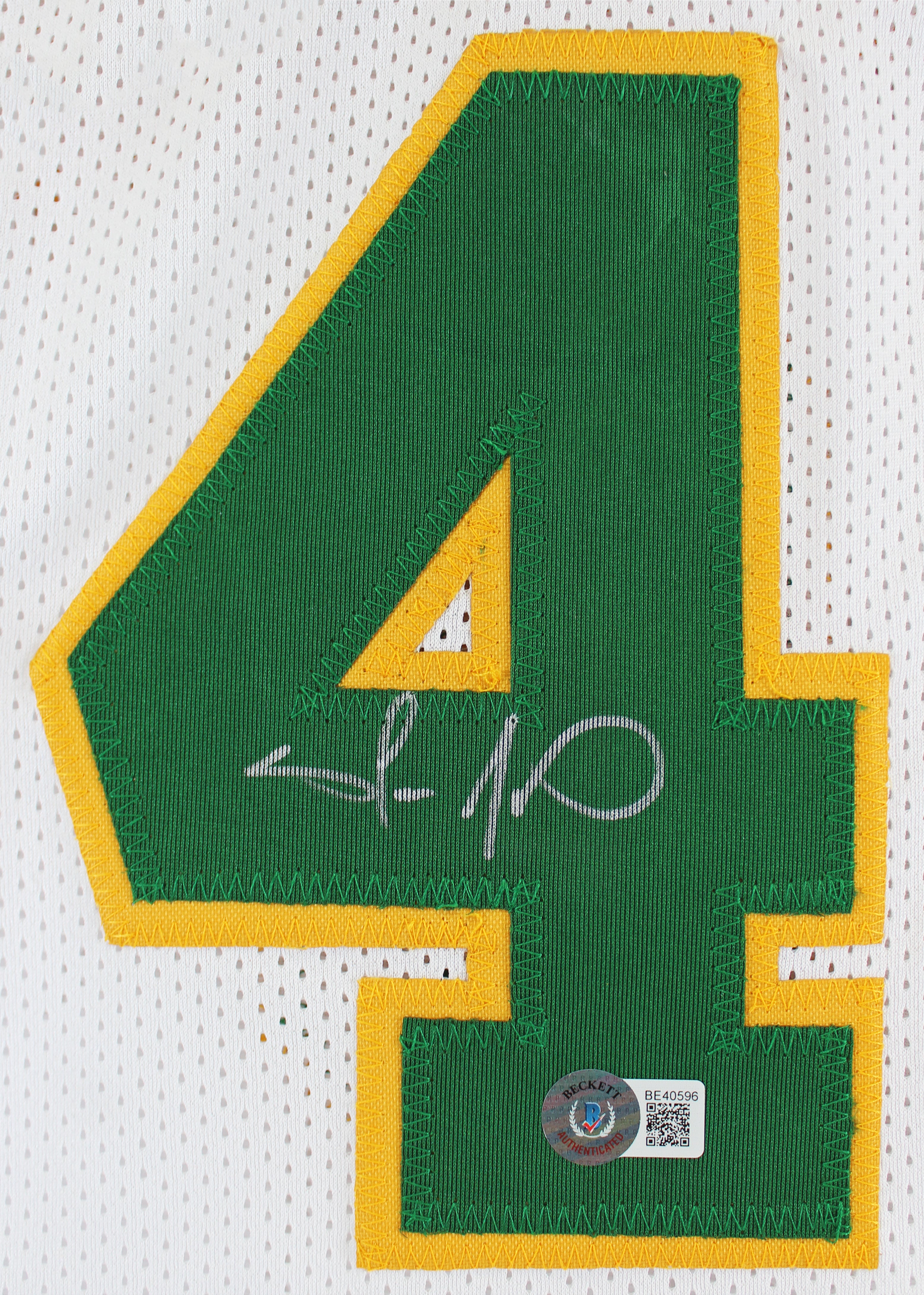 Shawn Kemp Authentic Signed White Pro Style Jersey Autographed BAS Witnessed