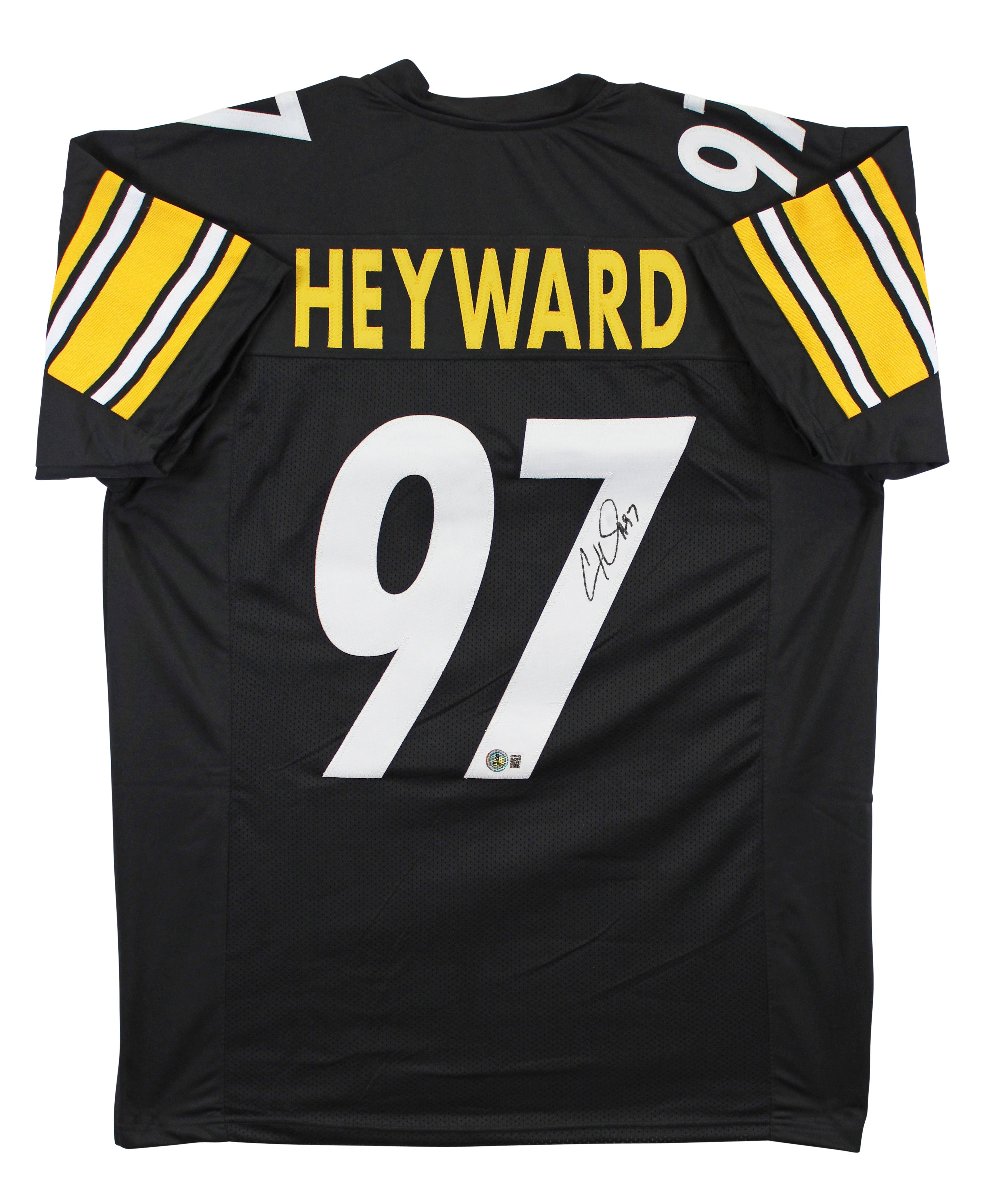 Cam Heyward Authentic Signed Black Pro Style Jersey Autographed BAS Witnessed