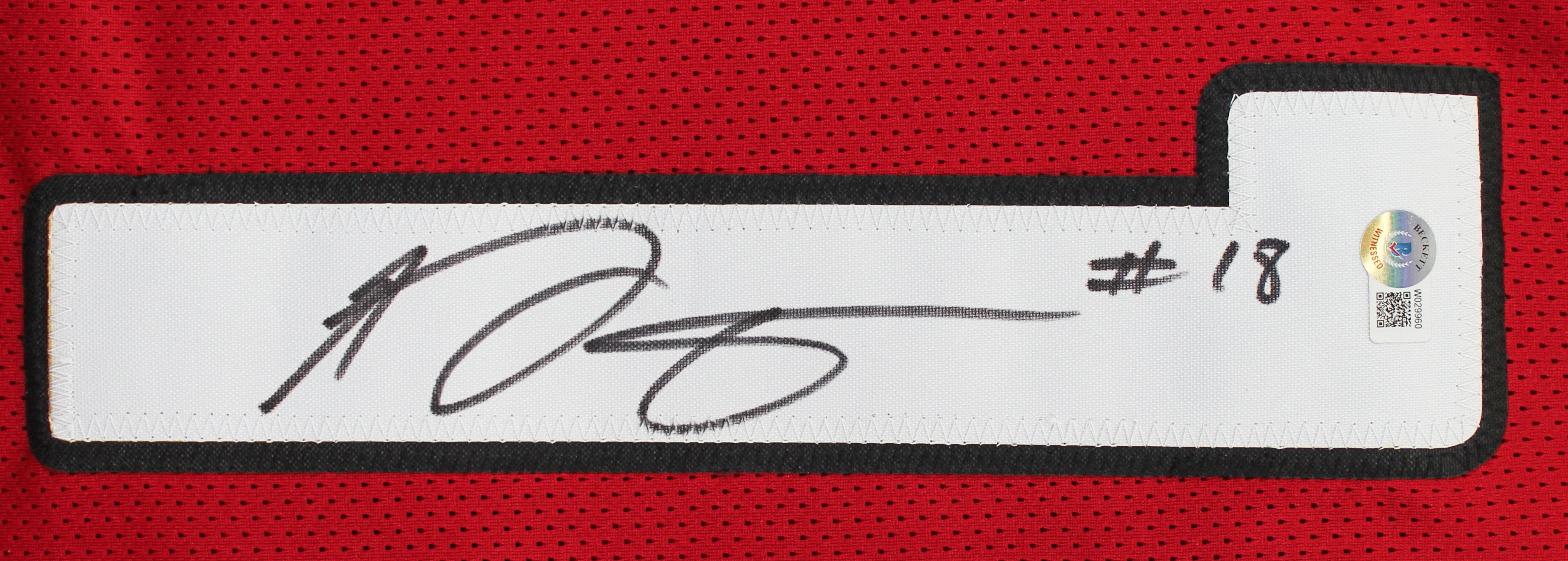 A.J. Green Authentic Signed Red Pro Style Jersey Signed On #1 BAS Witnessed