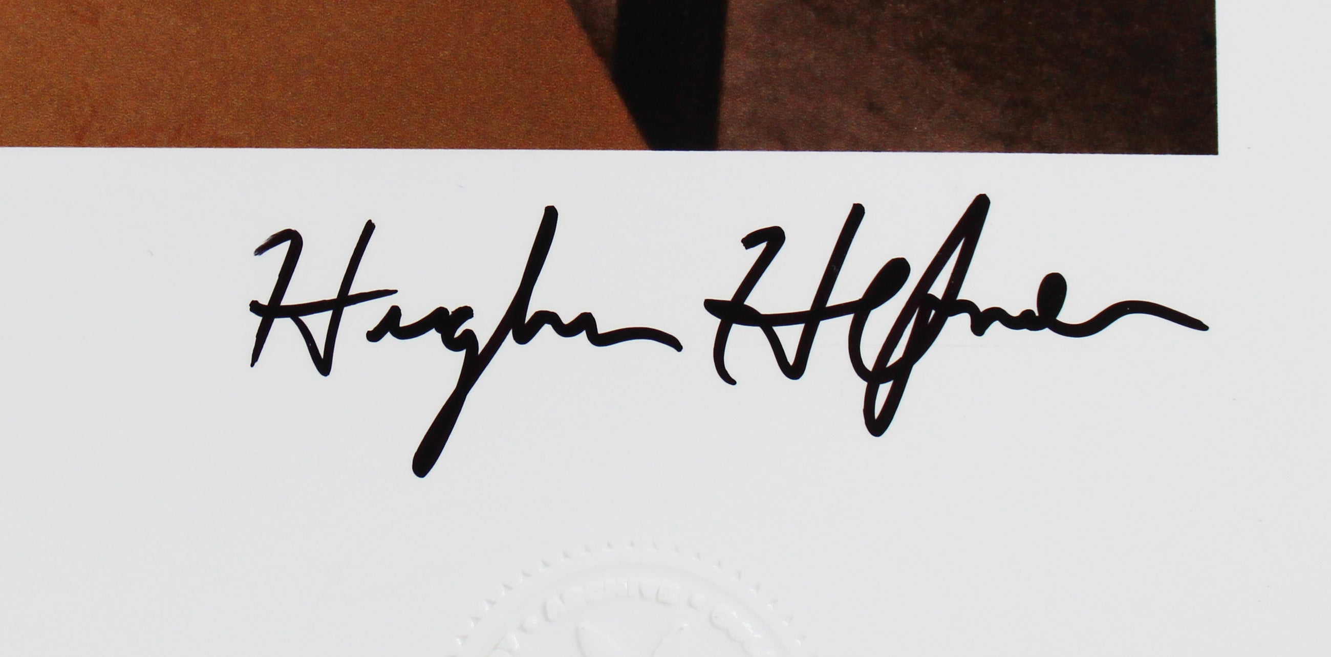 Hugh Hefner Playboy Authentic Signed 16x20 Artist Proof Lithograph BAS #A05018