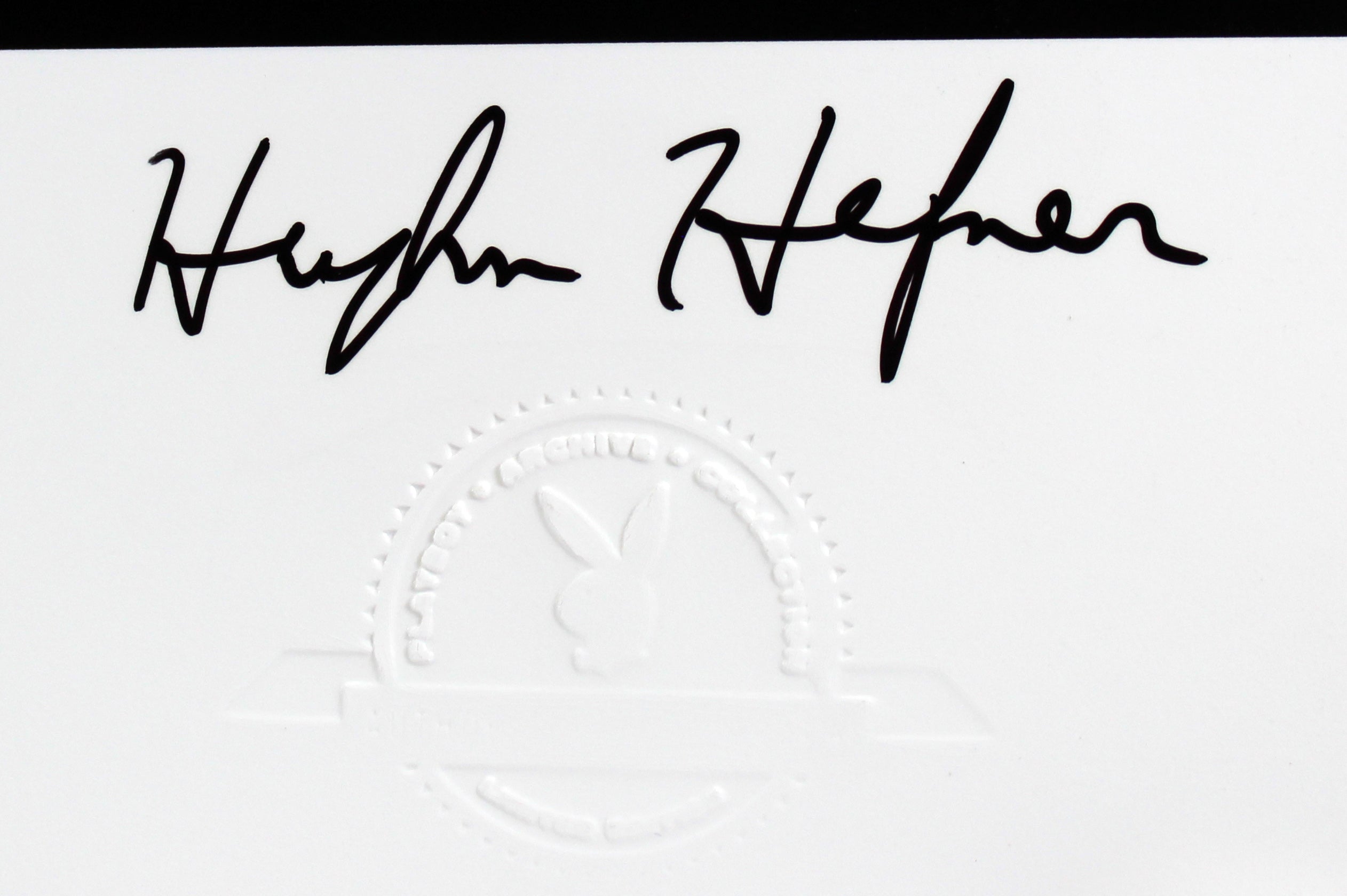 Hugh Hefner Playboy Authentic Signed 16x20 Artist Proof Lithograph BAS #A05019