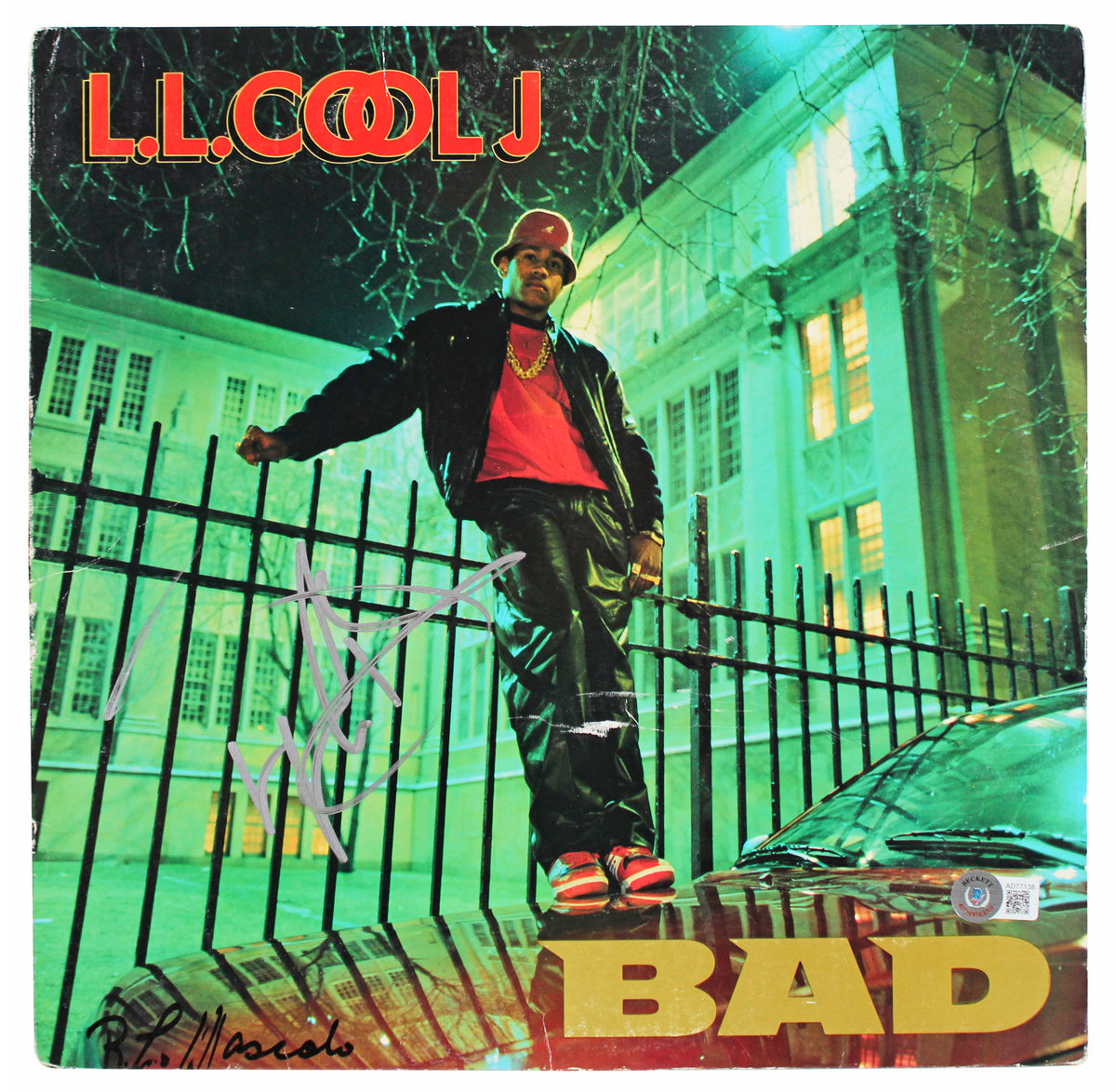 LL Cool J Authentic Signed Bad Album Cover W/ Vinyl Autographed BAS #AD77138