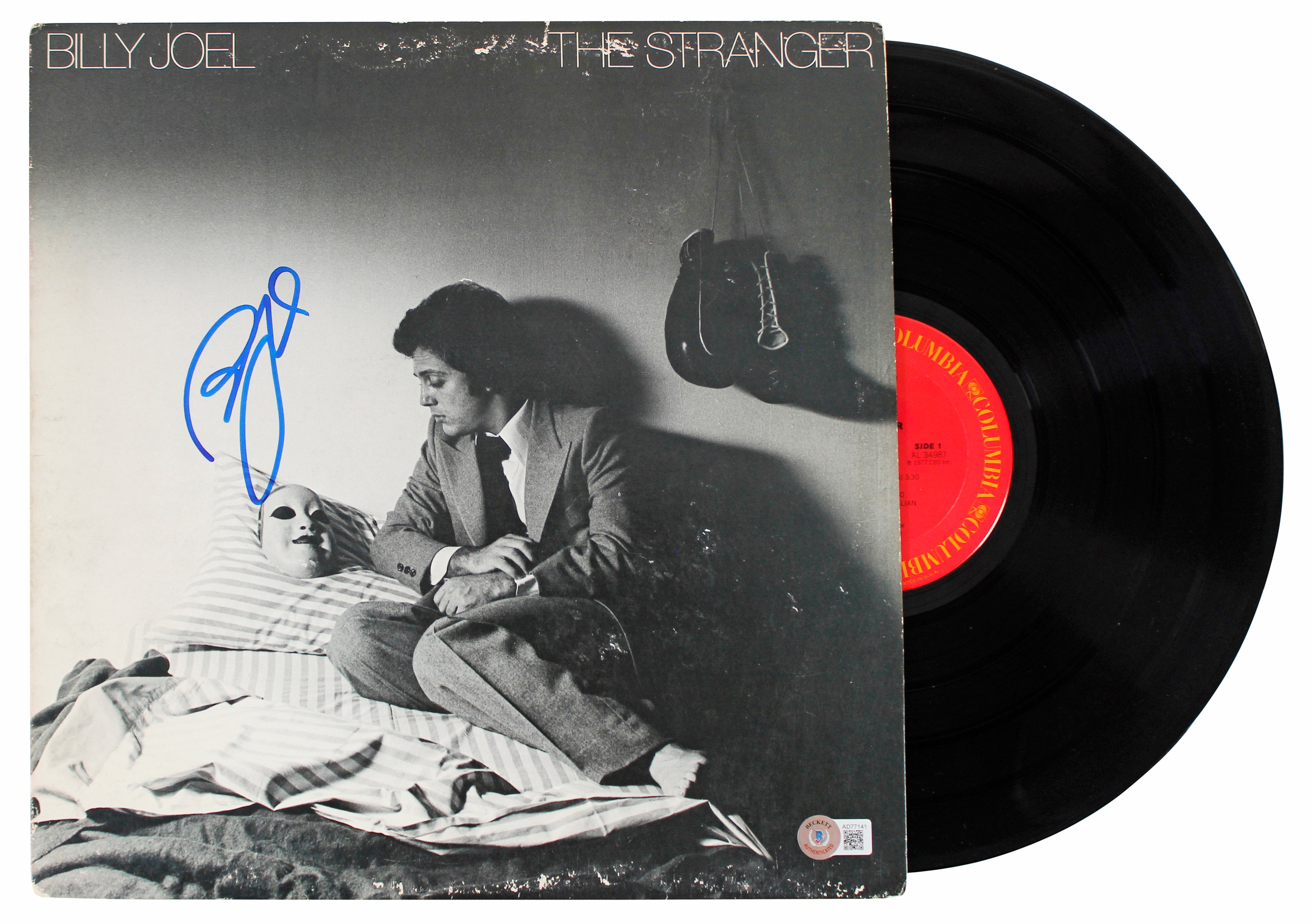 Billy Joel Authentic Signed The Stranger Album Cover W/ Vinyl BAS #AD77141