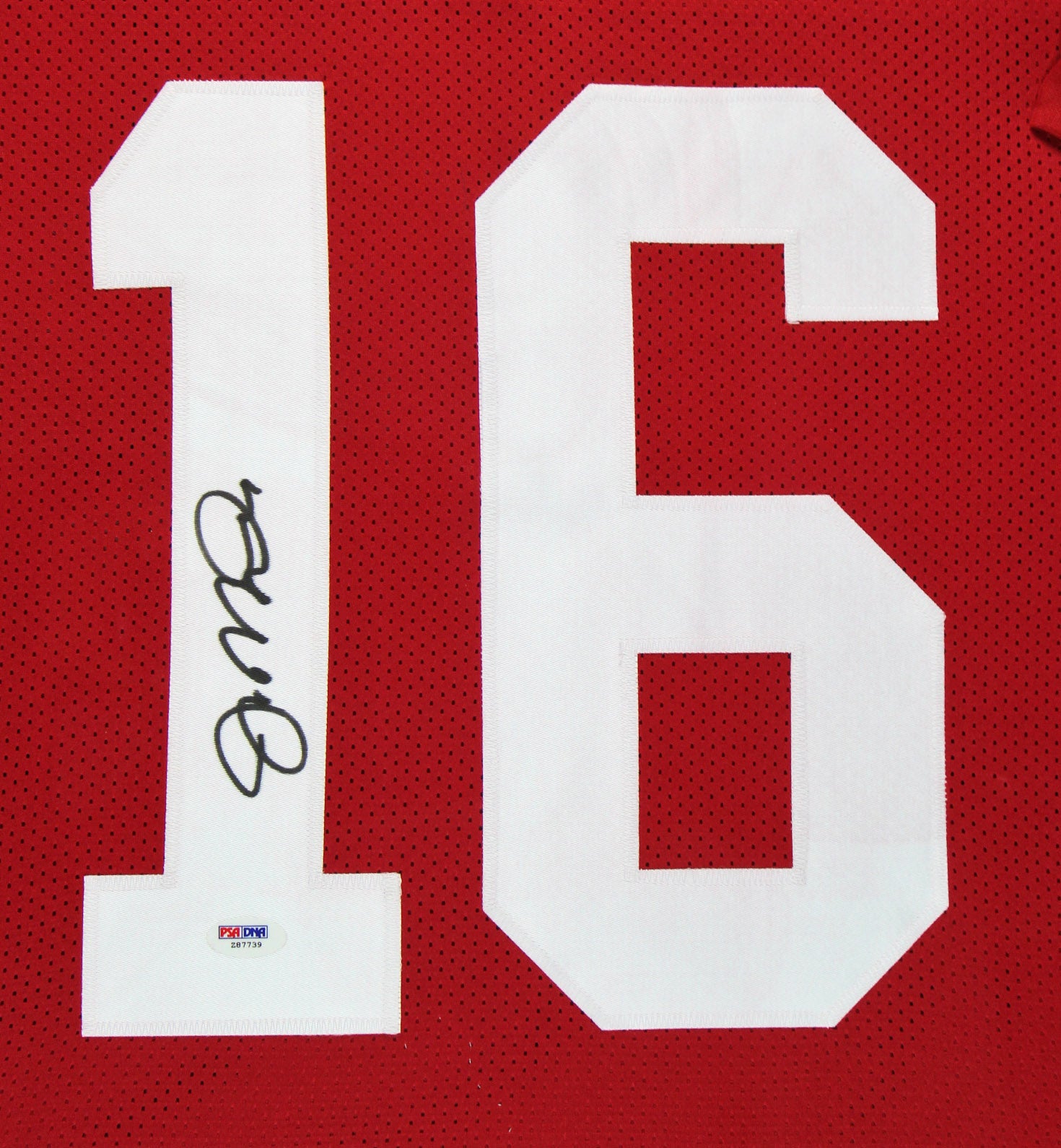 Joe Montana Authentic Signed & Framed Red Pro Style Jersey Autographed BAS / JSA