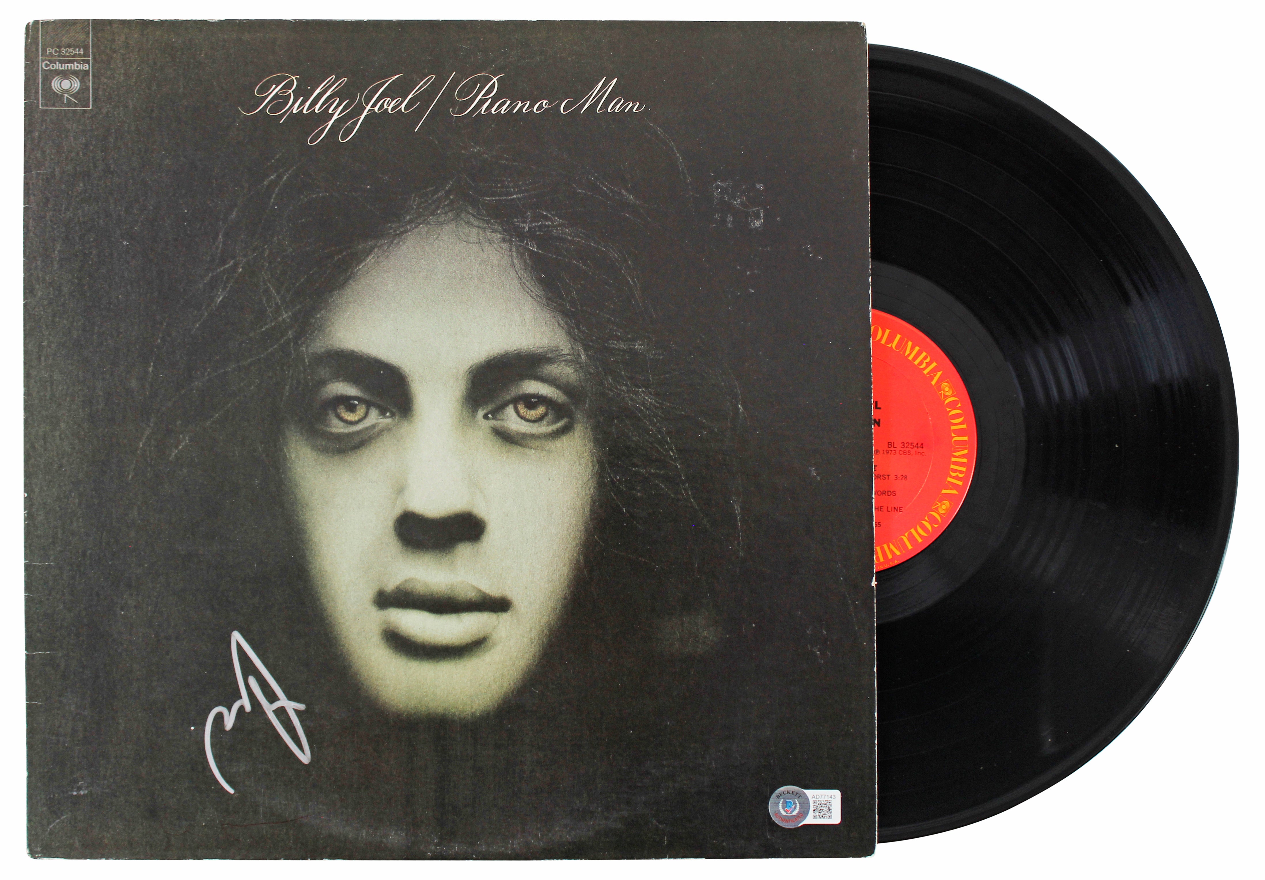 Billy Joel Authentic Signed Piano Man Album Cover W/ Vinyl BAS #AD77143