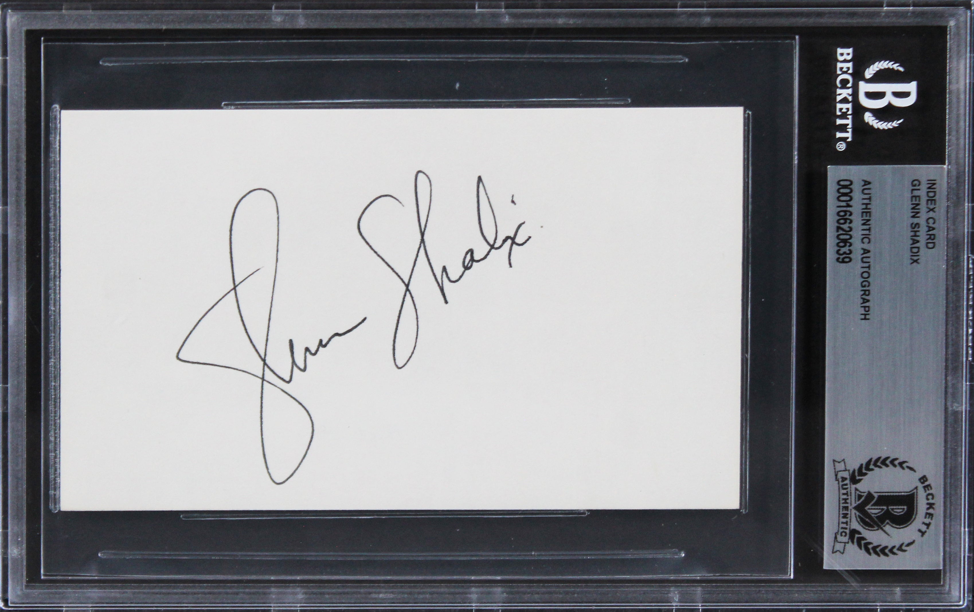 Glenn Shadix Beetlejuice Authentic Signed 3x5 Index Card BAS Slabbed 1