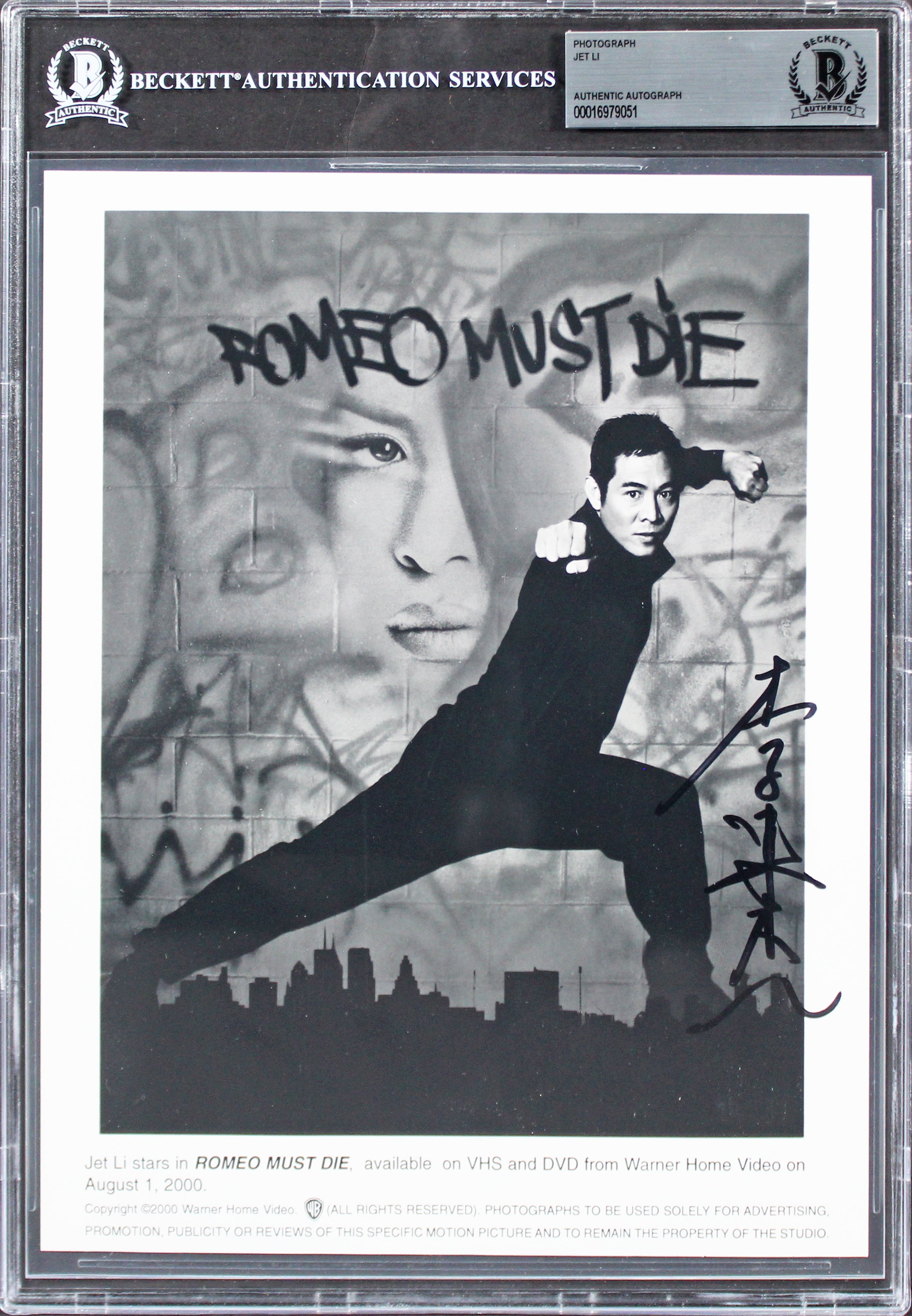 Jet Li Romeo Must Die Authentic Signed 8x10 Photo Autographed BAS Slabbed