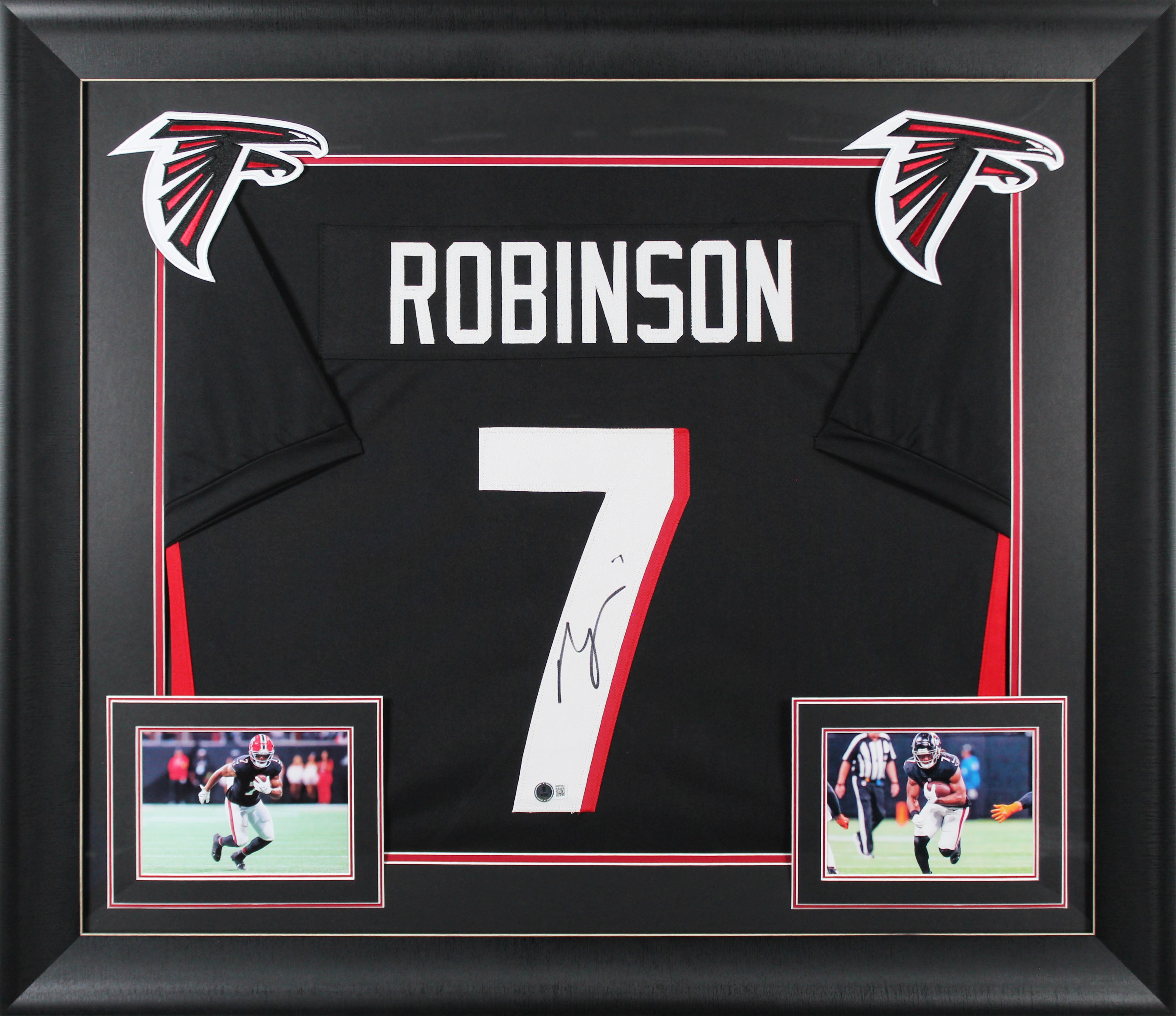 Bijan Robinson Authentic Signed Black Pro Style Framed Jersey BAS Witnessed