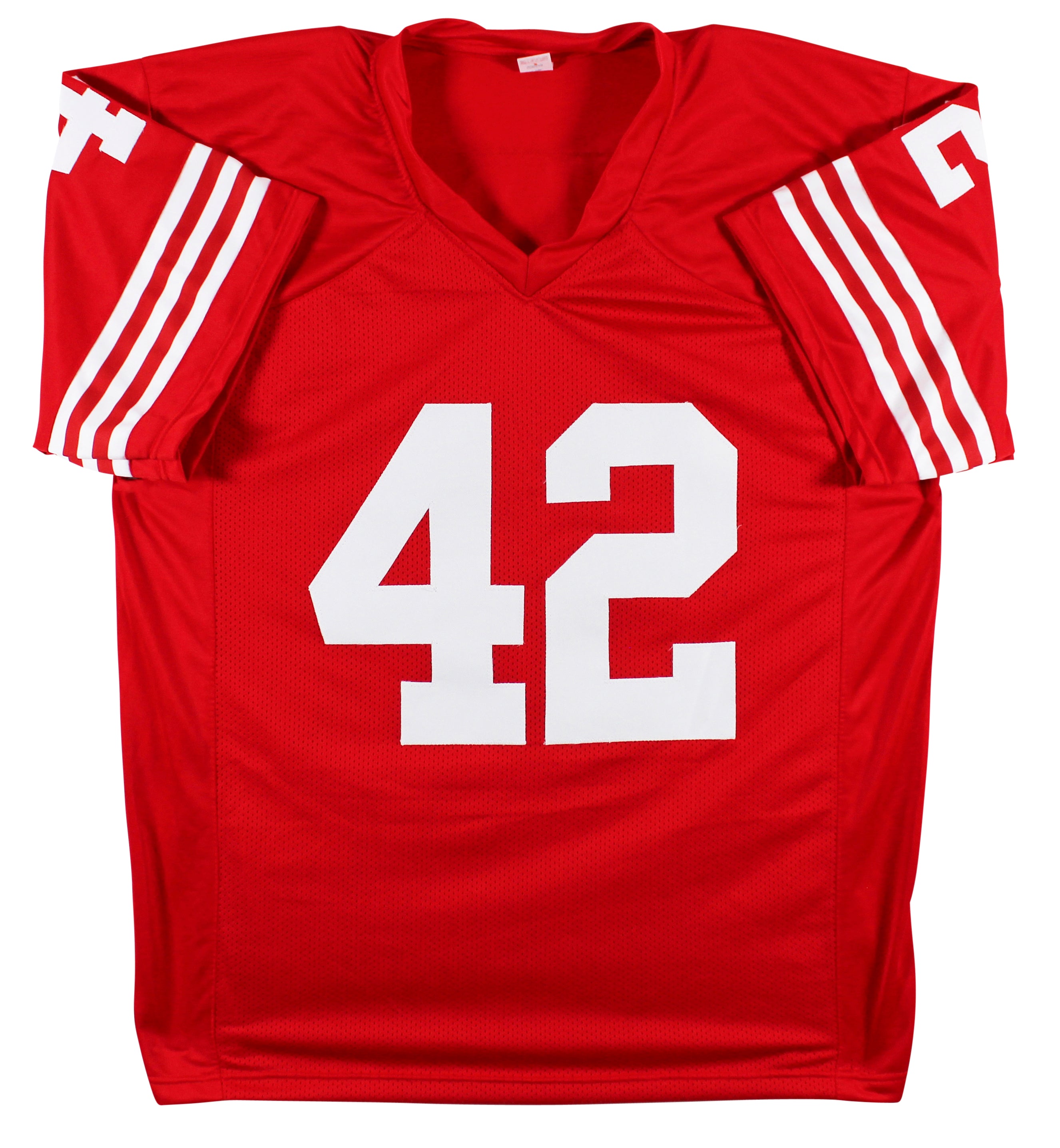 Ronnie Lott Authentic Signed Red Pro Style Jersey Autographed BAS Witnessed
