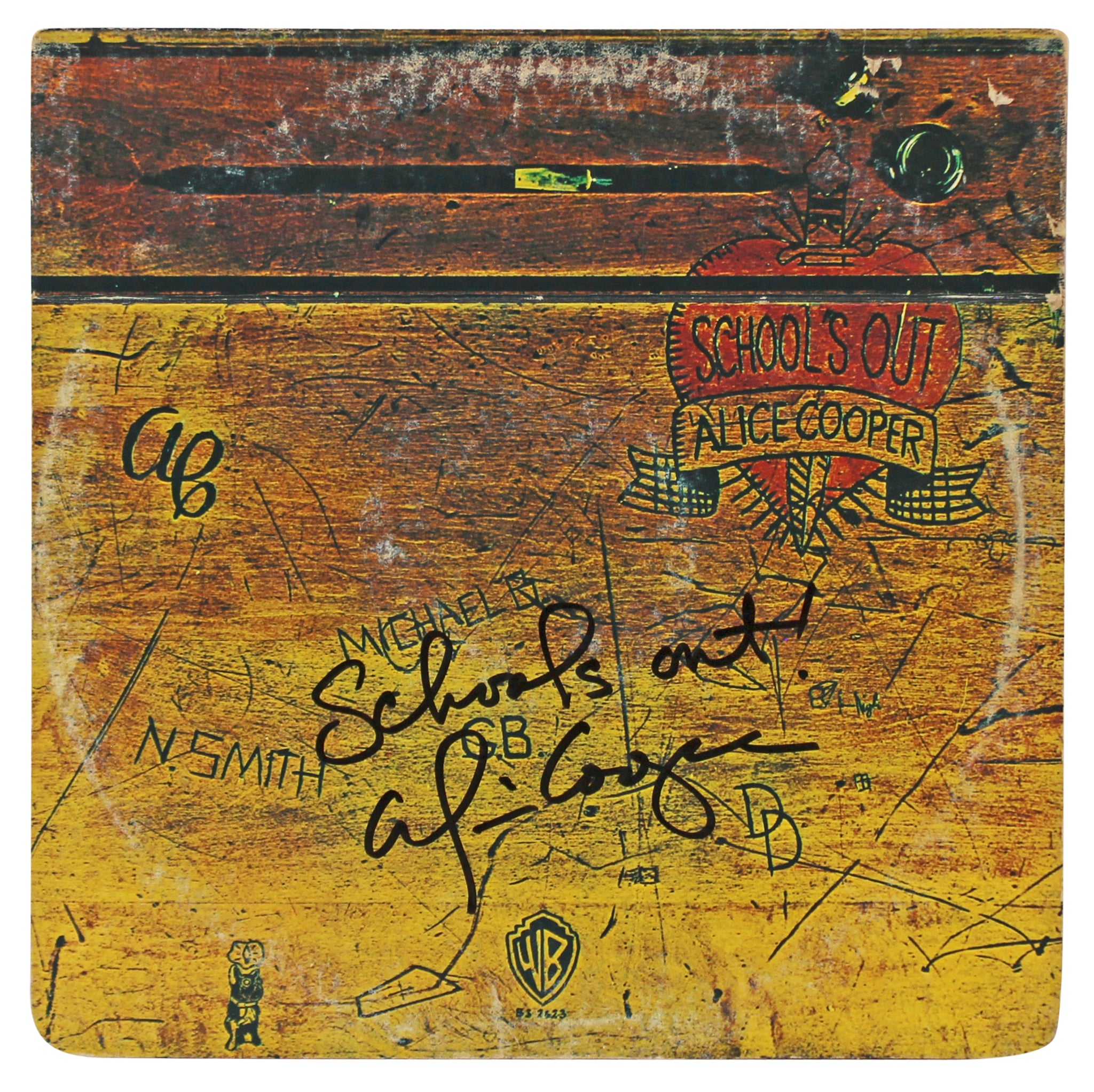 Alice Cooper "Schools Out" Signed Schools Out Album Cover W/ Vinyl BAS Wit 3