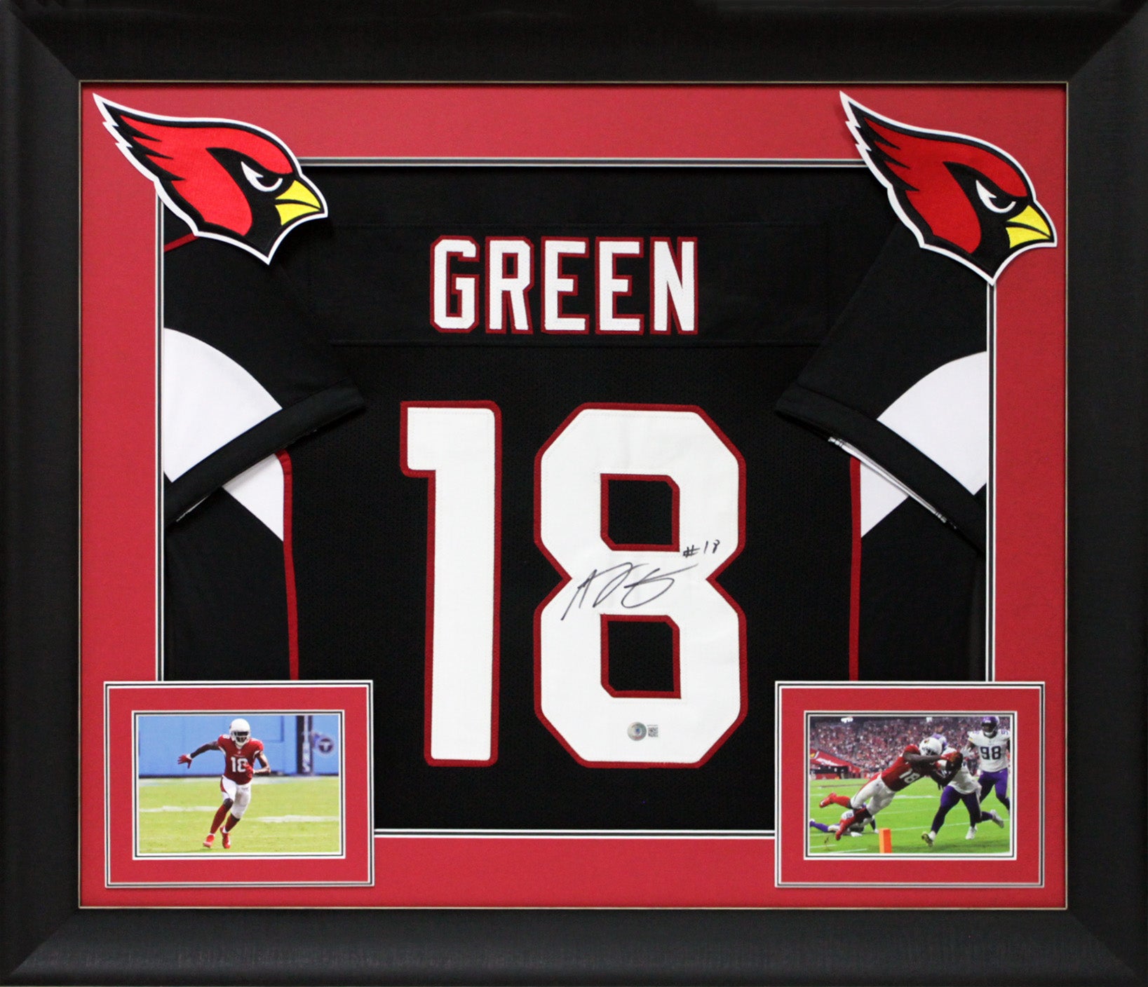 A.J. Green Authentic Signed Black Pro Style Framed Jersey BAS Witnessed