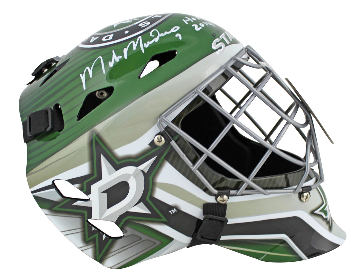 Stars Mike Modano "HOF 2014" Authentic Signed Franklin Goalie Mask BAS Witnessed