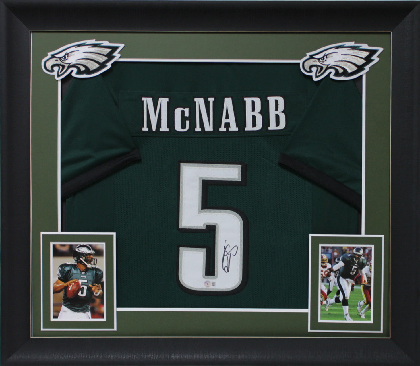 Donovan McNabb Authentic Signed Green Pro Style Framed Jersey BAS Witnessed