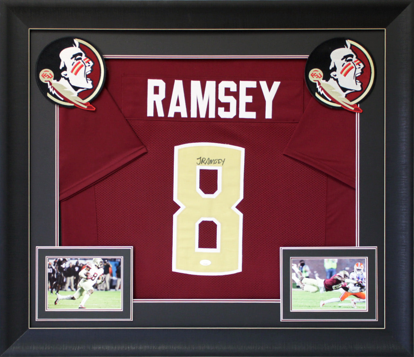 FSU Jalen Ramsey Authentic Signed Maroon Pro Style Framed Jersey JSA Witness