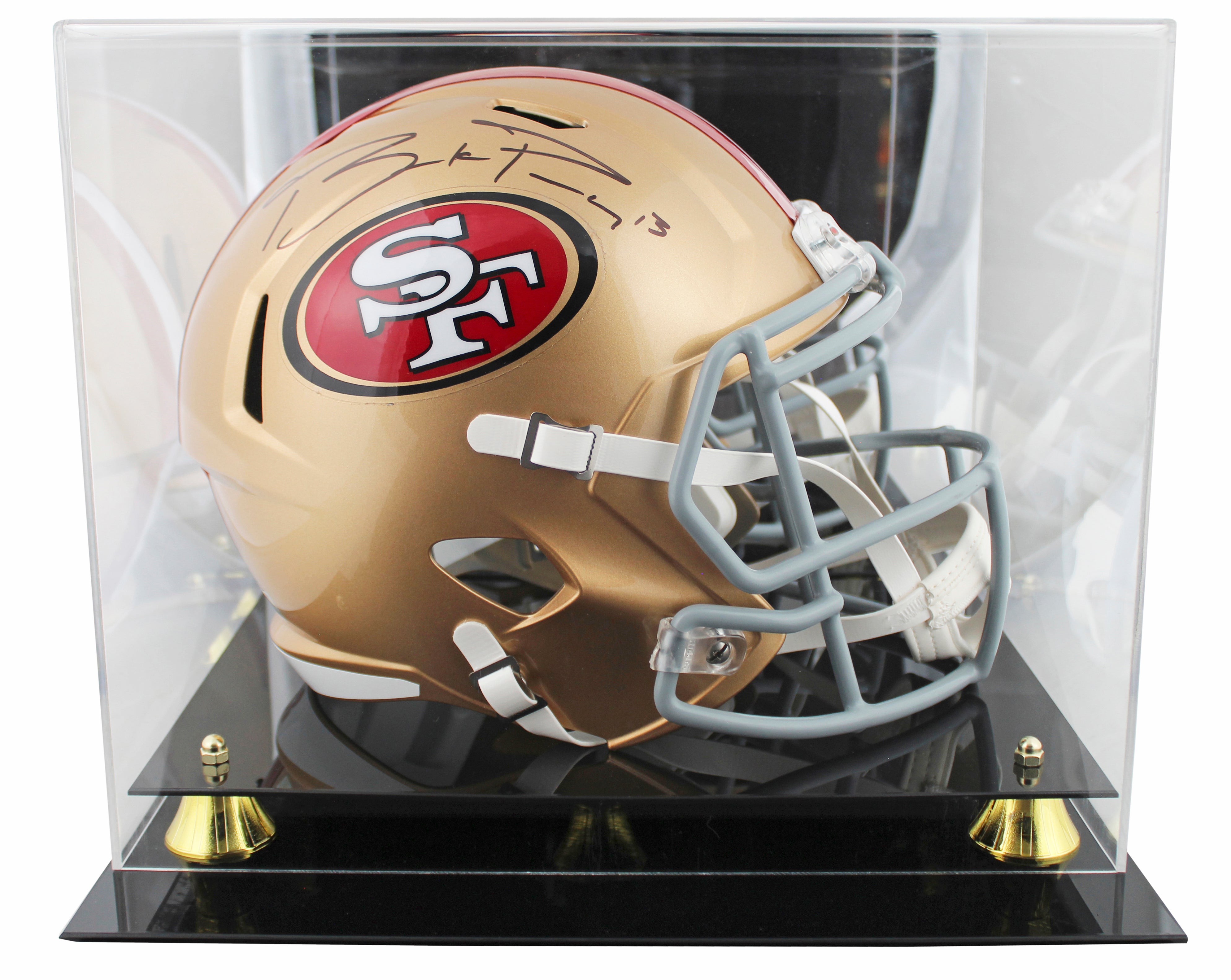 49ers Brock Purdy Authentic Signed Full Size Speed Rep Helmet w/ Case Fanatics