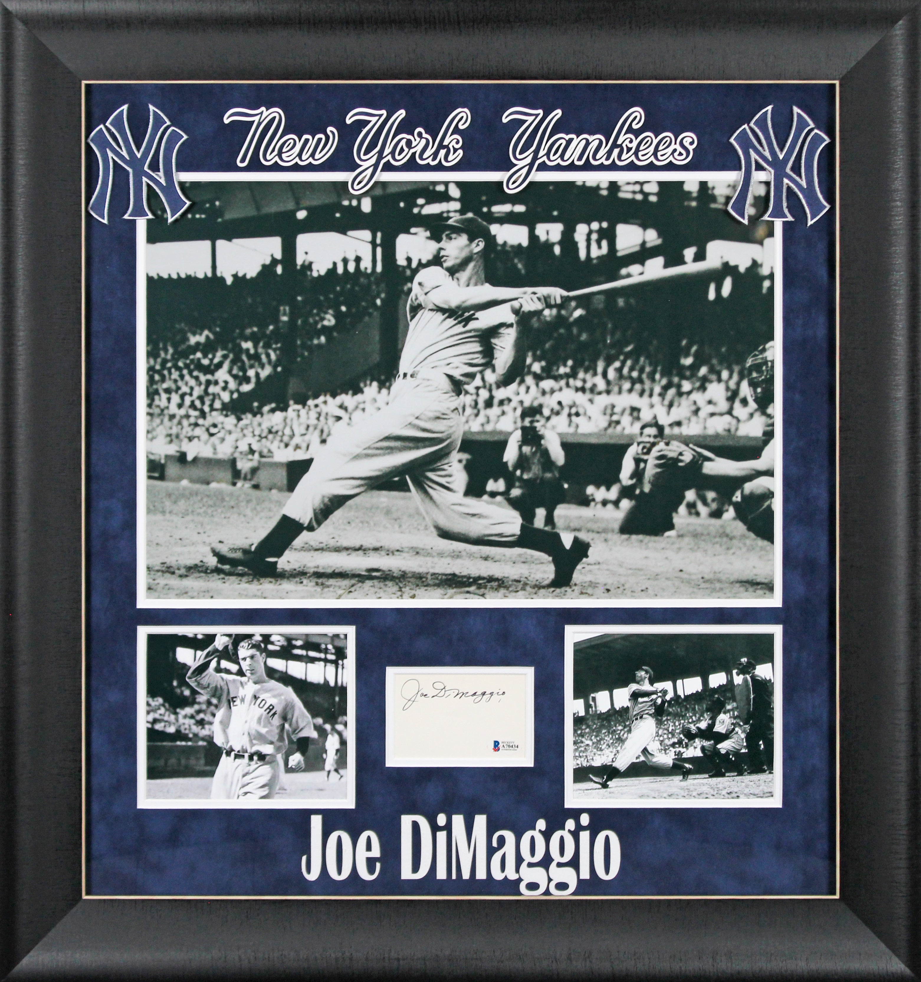 Yankees Joe DiMaggio Authentic Signed & Framed Index Card BAS #A70434