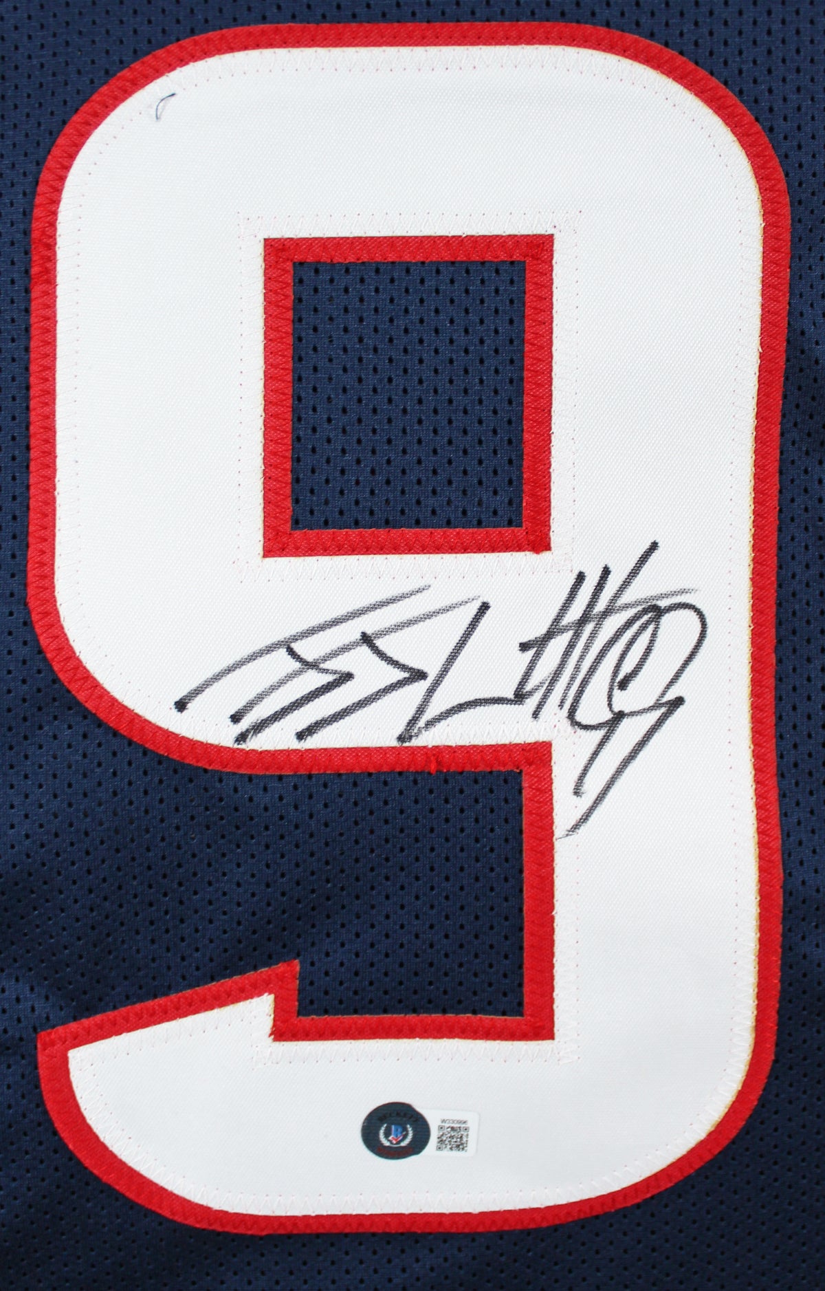 J.J. Watt Authentic Signed Navy Blue Pro Style Jersey Autographed BAS Witnessed