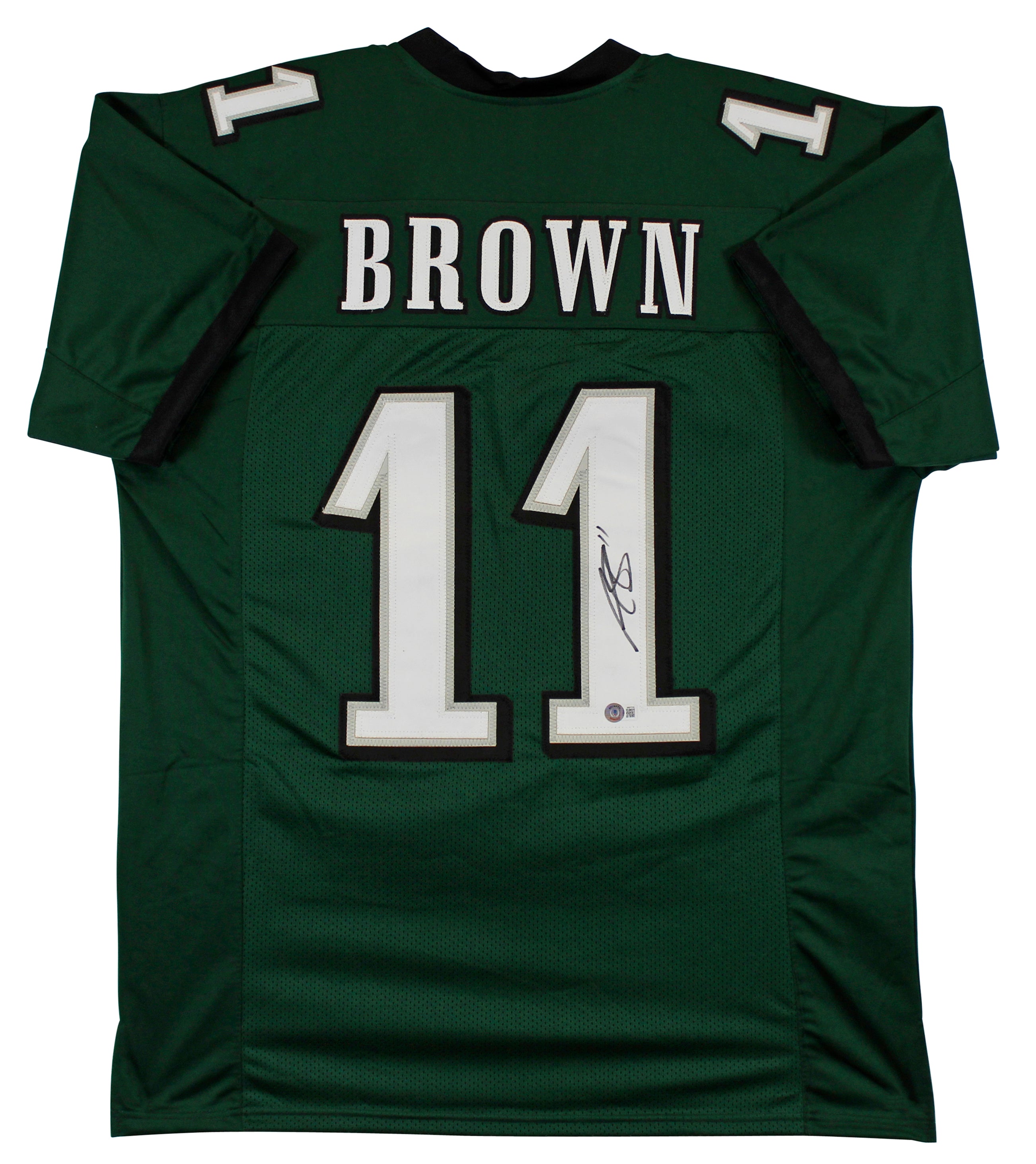 ** HOLIDAY DOORBUSTER ** A.J. Brown Authentic Signed Green Pro Style Jersey Autographed BAS Witnessed 2