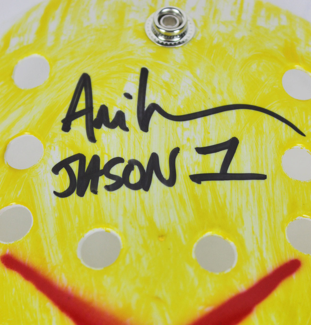 Ari Lehman Friday The 13th Jason 1 Authentic Signed Yellow Jason Mask BAS
