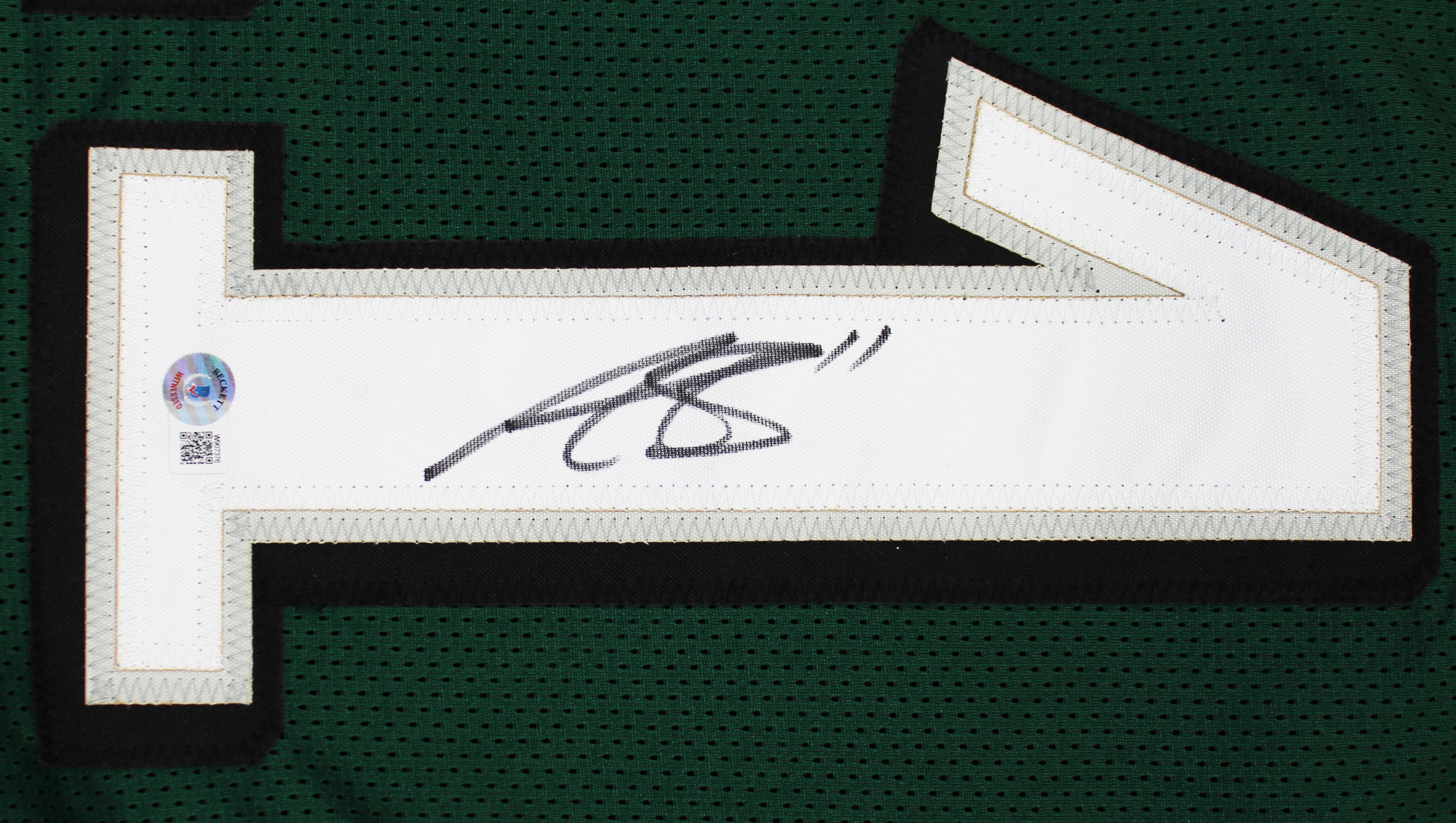 ** HOLIDAY DOORBUSTER ** A.J. Brown Authentic Signed Green Pro Style Jersey Autographed BAS Witnessed 2