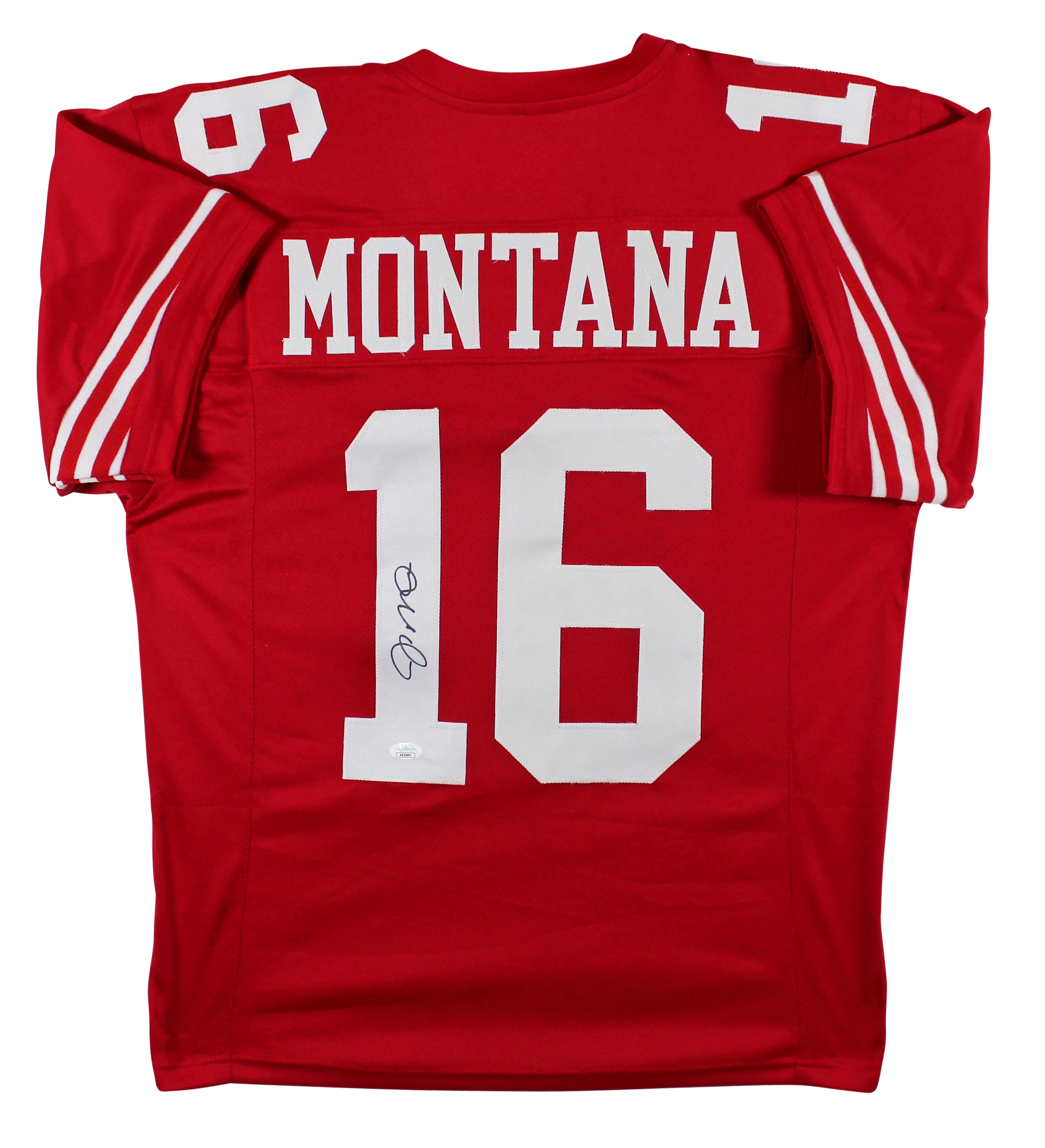 ** HOLIDAY DOORBUSTER ** Joe Montana Authentic Signed Red Pro Style Jersey Autographed JSA or BAS