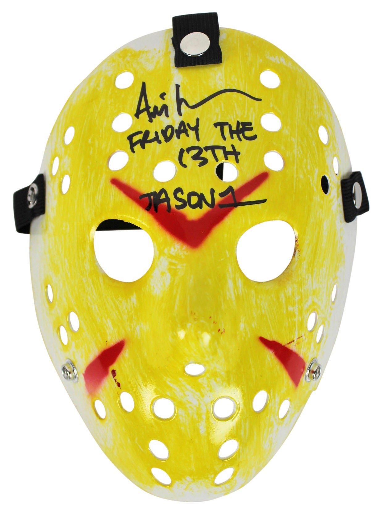 Ari Lehman "Friday The 13th! Jason 1" Authentic Signed Yellow Jason Mask BAS