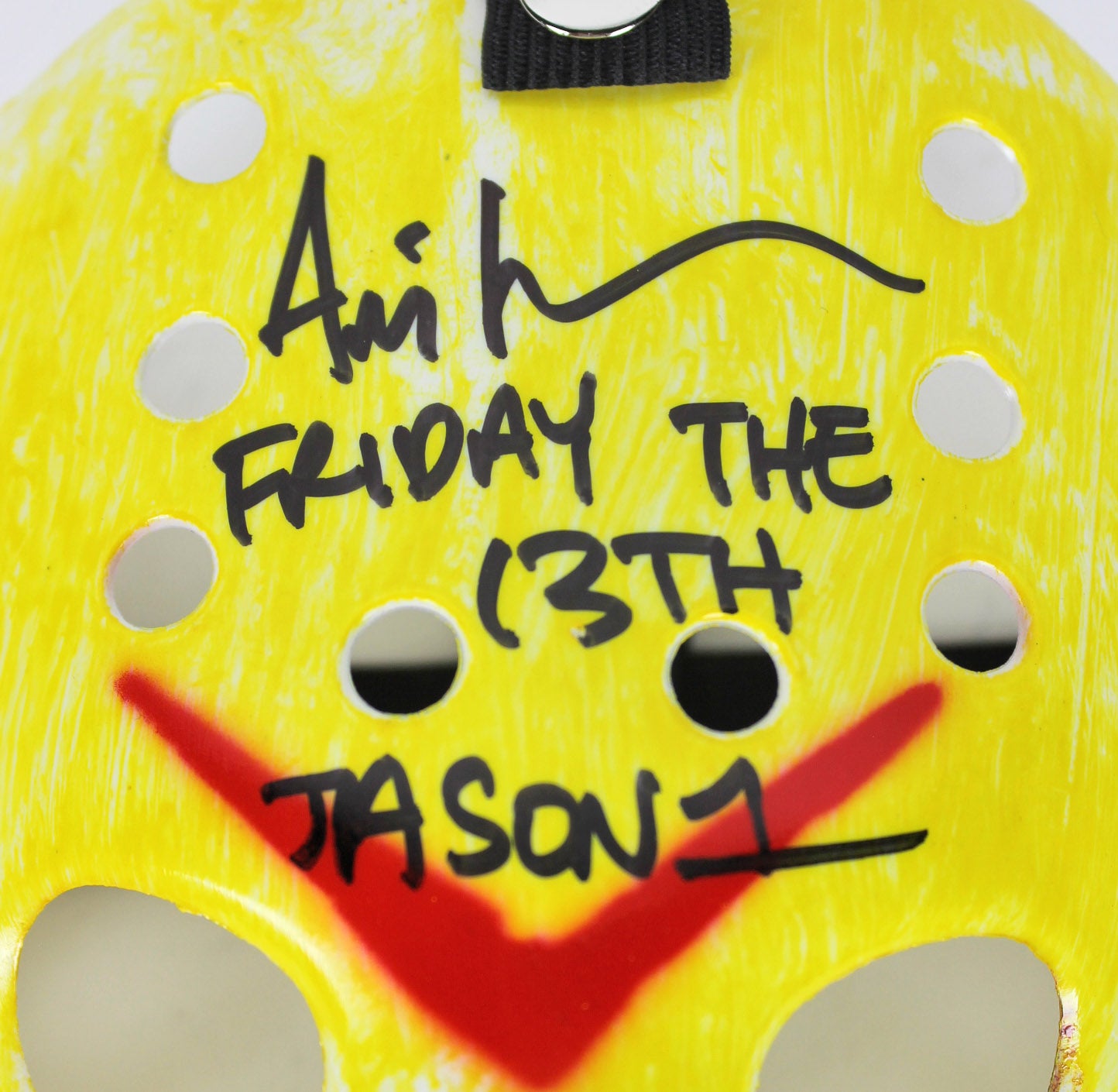 Ari Lehman "Friday The 13th! Jason 1" Authentic Signed Yellow Jason Mask BAS