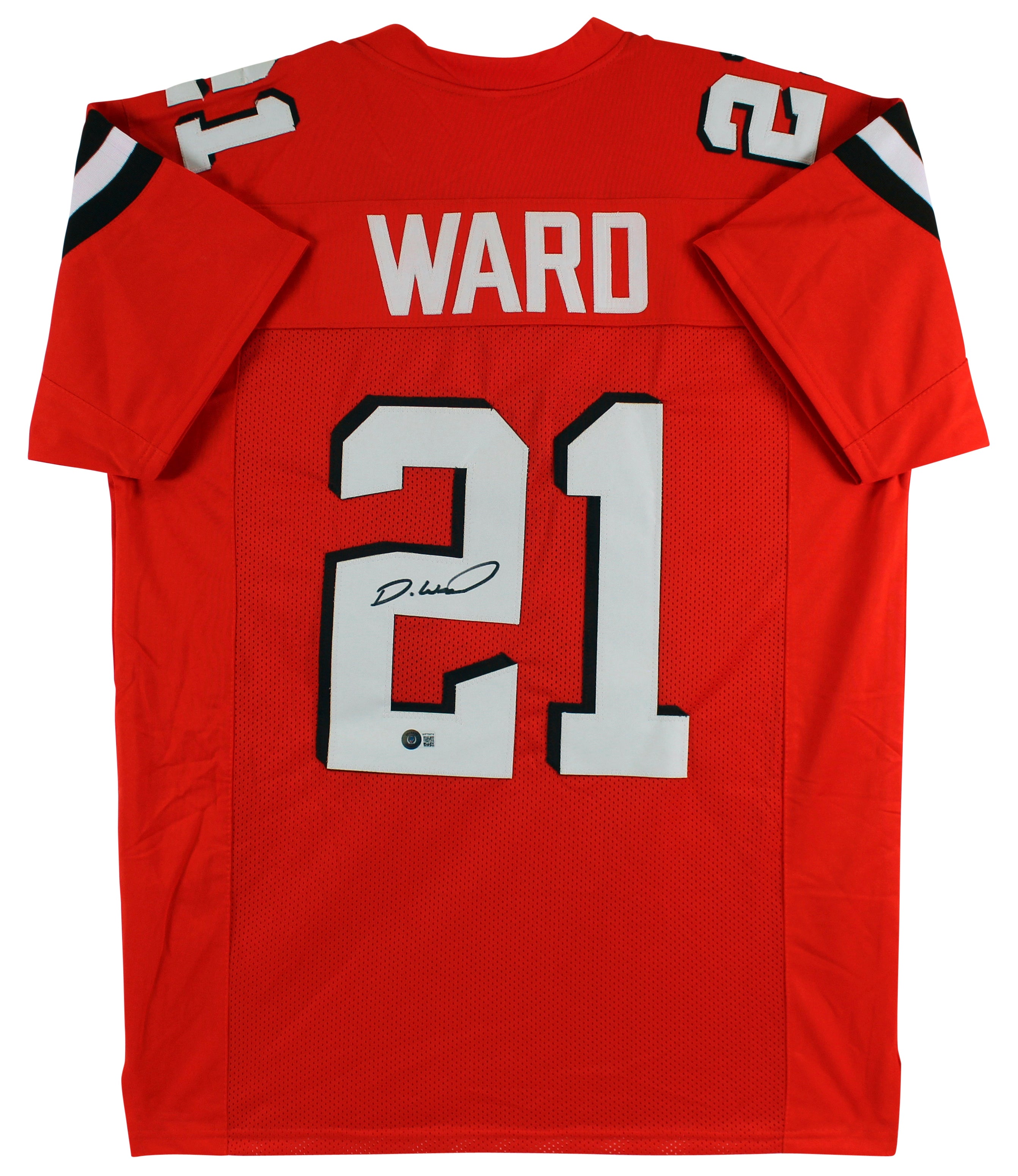 Denzel Ward Authentic Signed Orange Pro Style Jersey Autographed BAS Witnessed