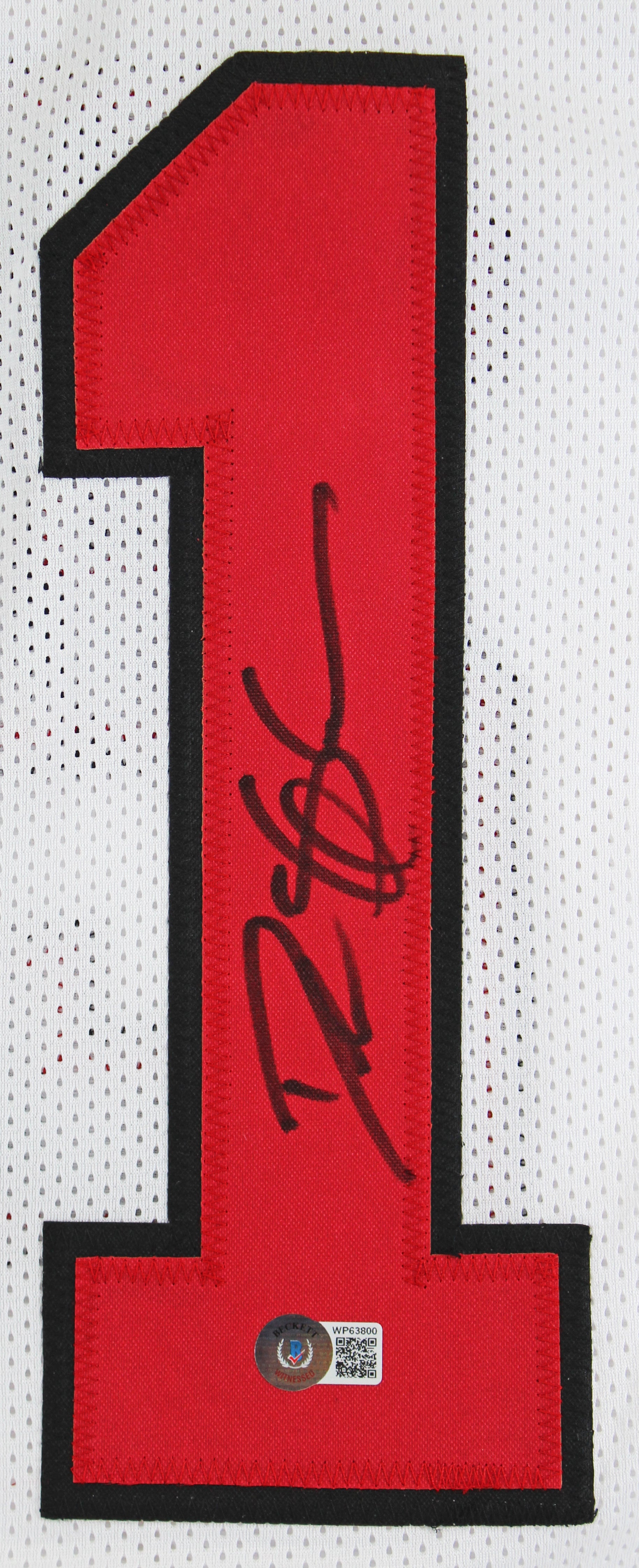 Deion Sanders Authentic Signed White Pro Style Jersey Autographed BAS Witnessed