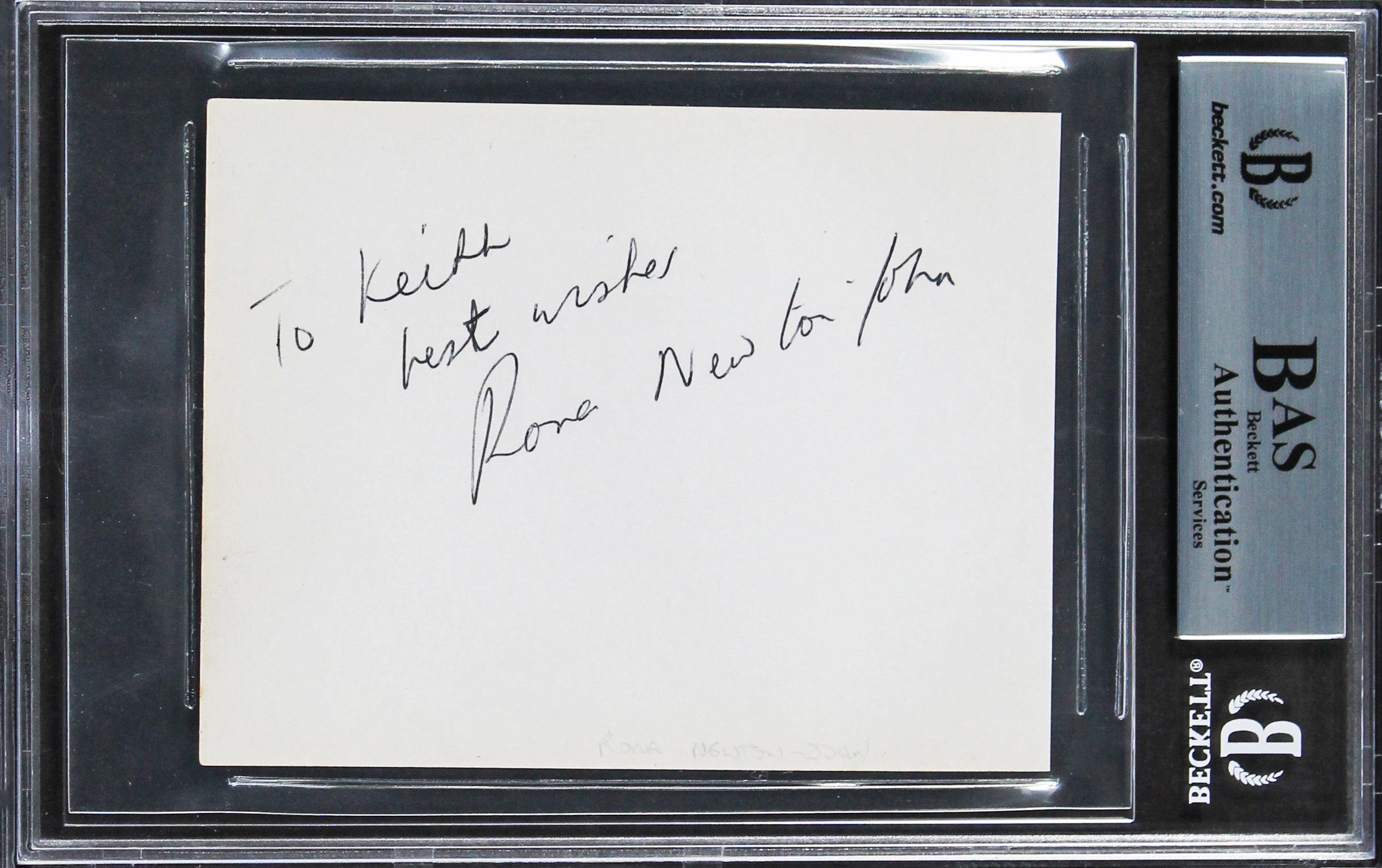 Peter Asher Beatles Authentic Signed 3.5x4.5 Album Page Autographed BAS Slabbed