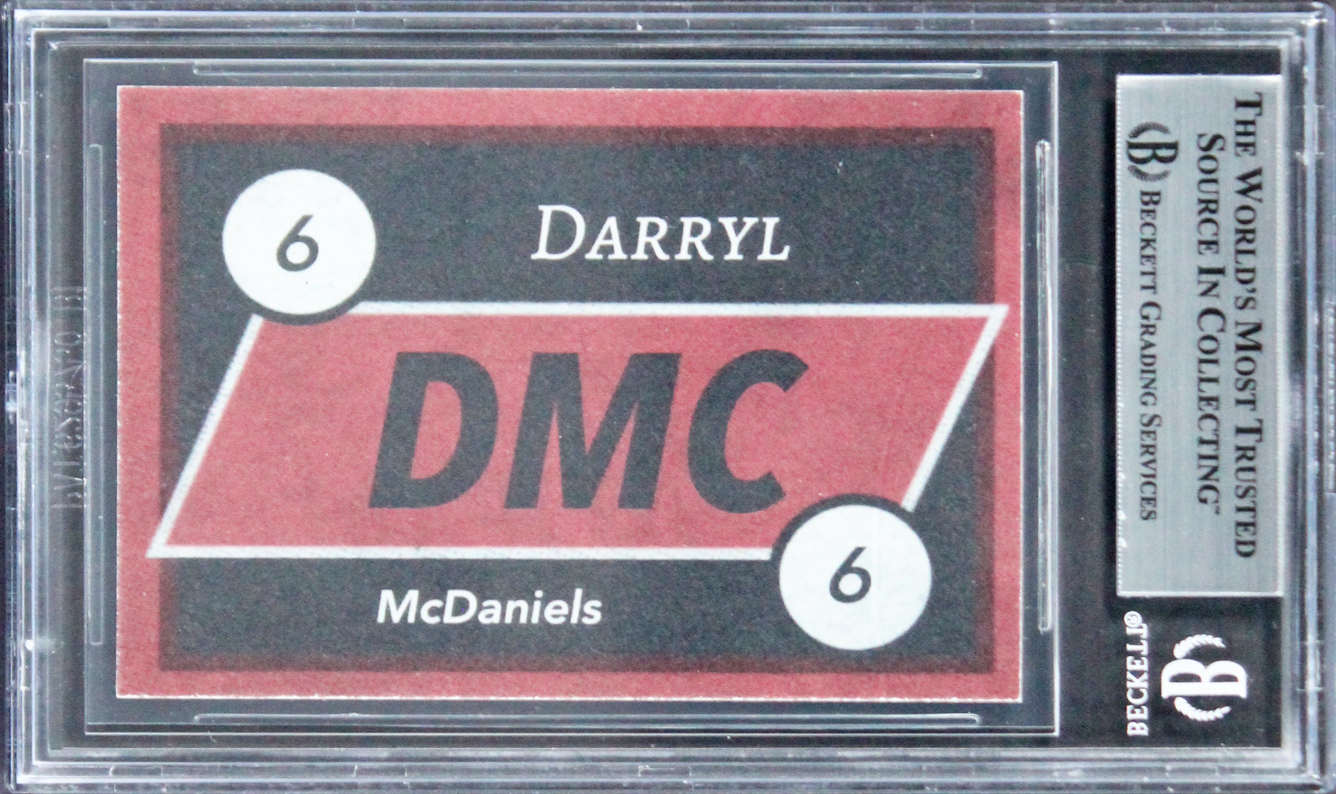 Darryl McDaniels Run DMC Authentic Signed Custom Trading Card BAS Slabbed 1