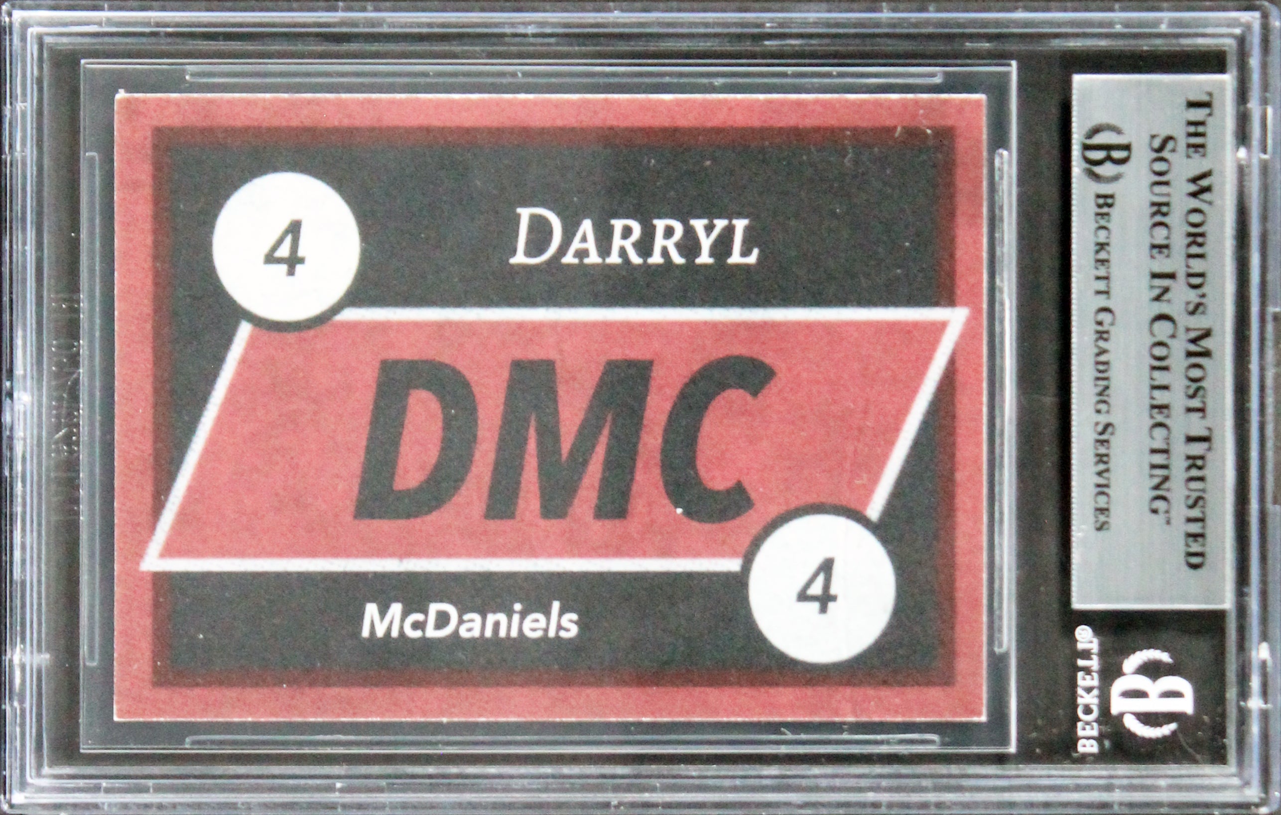 Darryl McDaniels Run DMC Authentic Signed Custom Trading Card BAS Slabbed 2