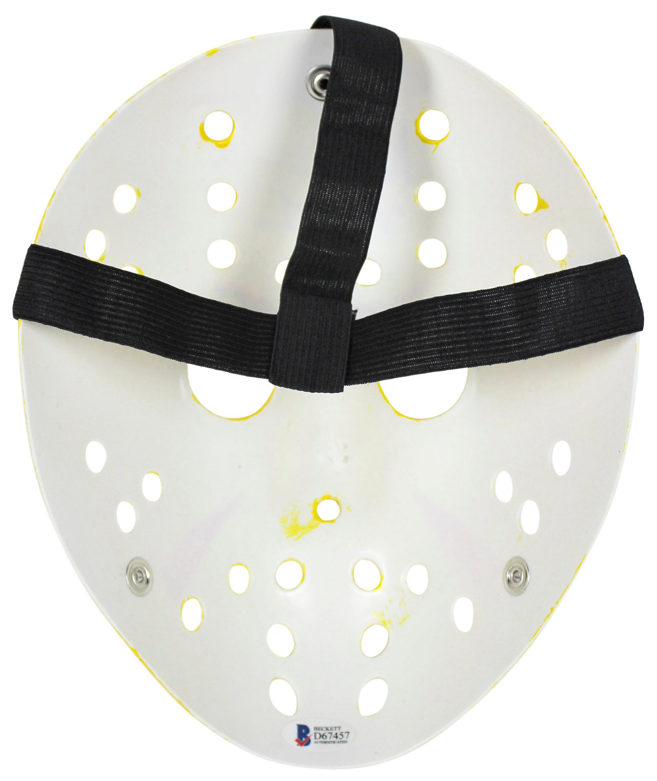 Ari Lehman Friday The 13th "Jason Never Dies!" Signed Yellow Jason Mask BAS