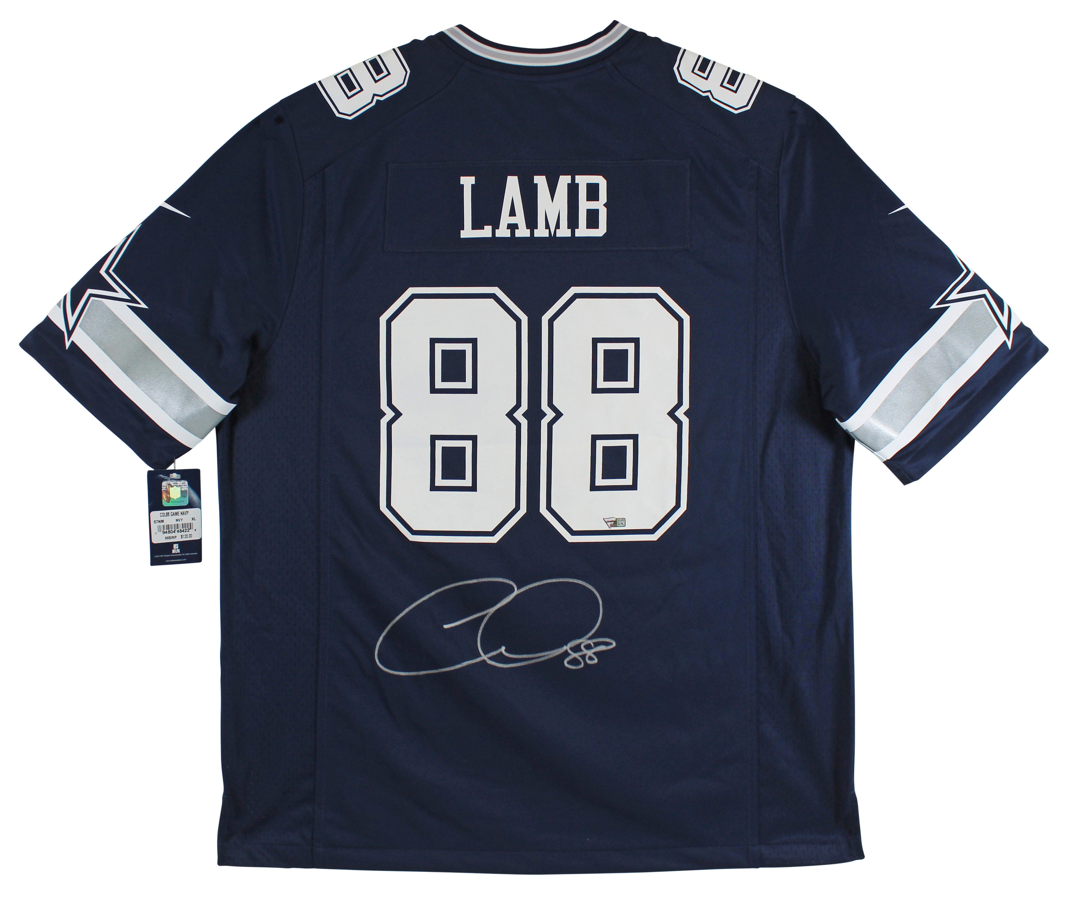 Cowboys CeeDee Lamb Authentic Signed Navy Blue Nike Jersey Autographed FAN COA