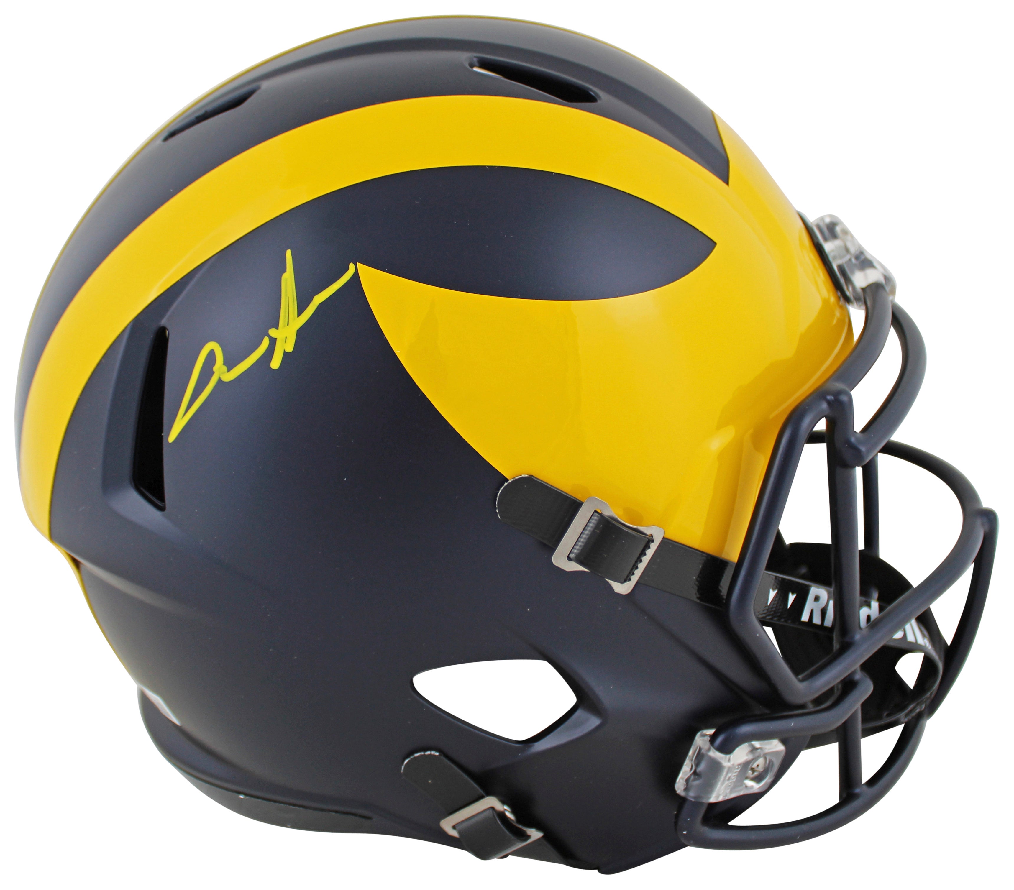 Michigan Aidan Hutchinson Signed Full Size Speed Rep Helmet BAS Witnessed