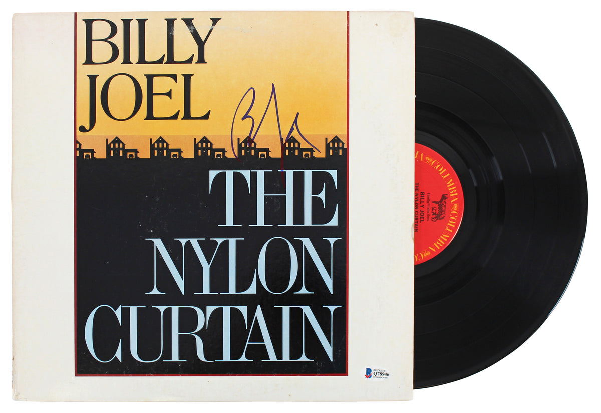 Billy Joel Authentic Signed The Nylon Curtain Album Cover W/ Vinyl BAS #Q78946