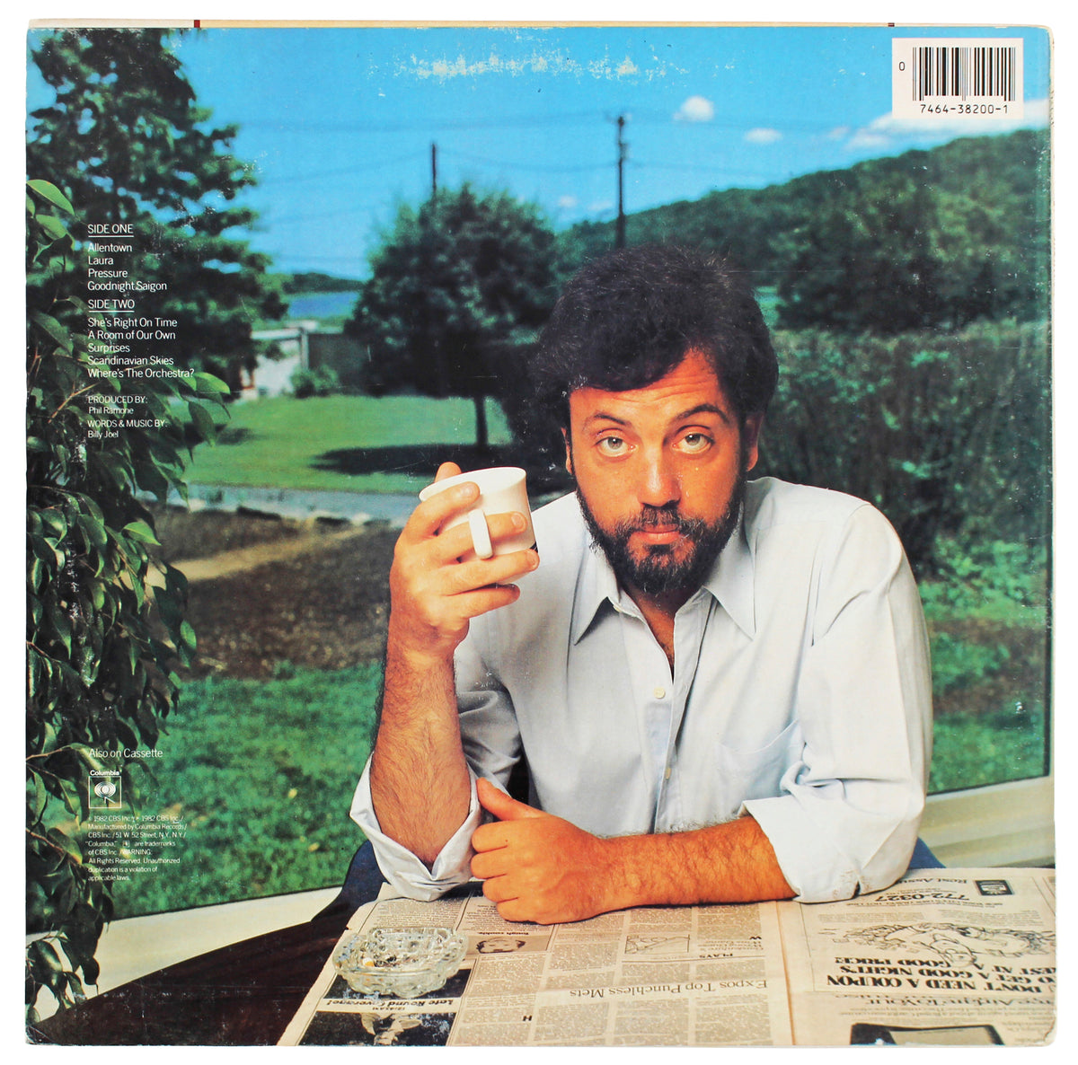 Billy Joel Authentic Signed The Nylon Curtain Album Cover W/ Vinyl BAS #Q78946