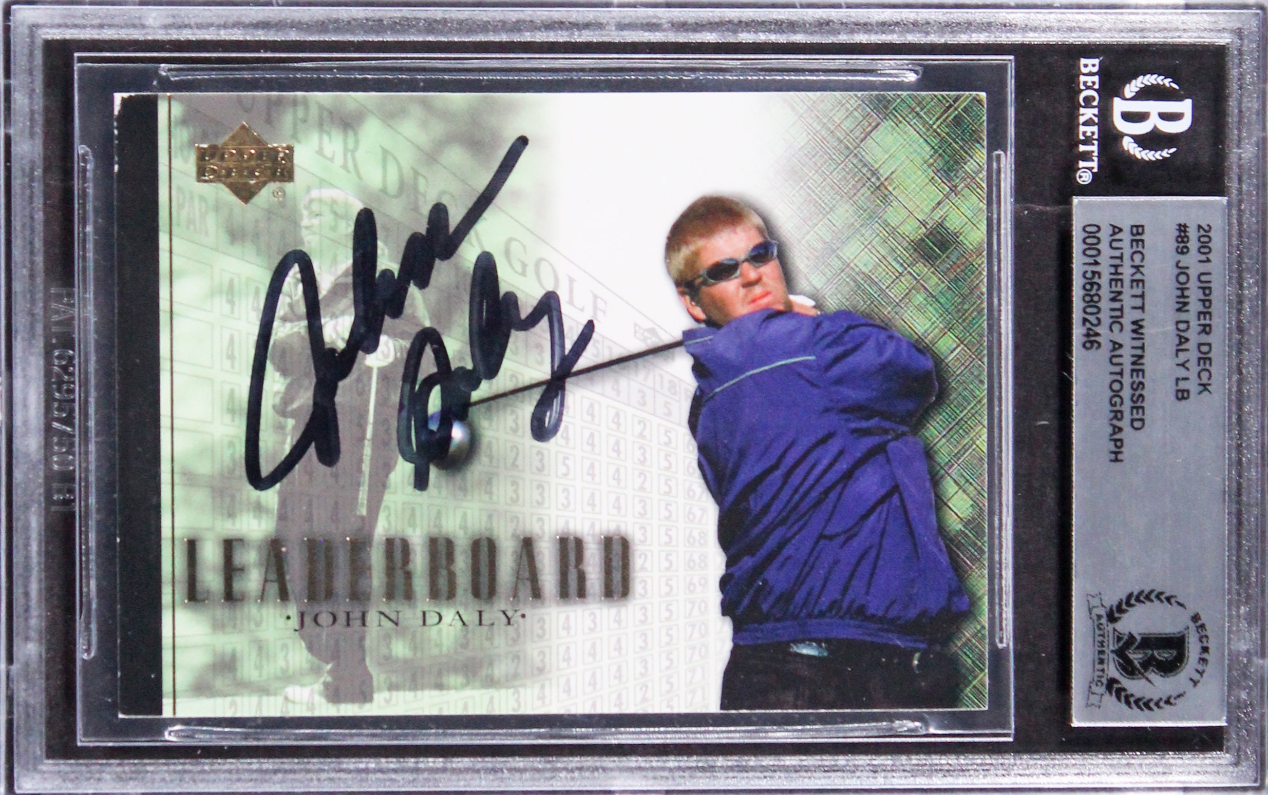 John Daly Authentic Signed 2001 Upper Deck #89 Card Autographed BAS Slabbed